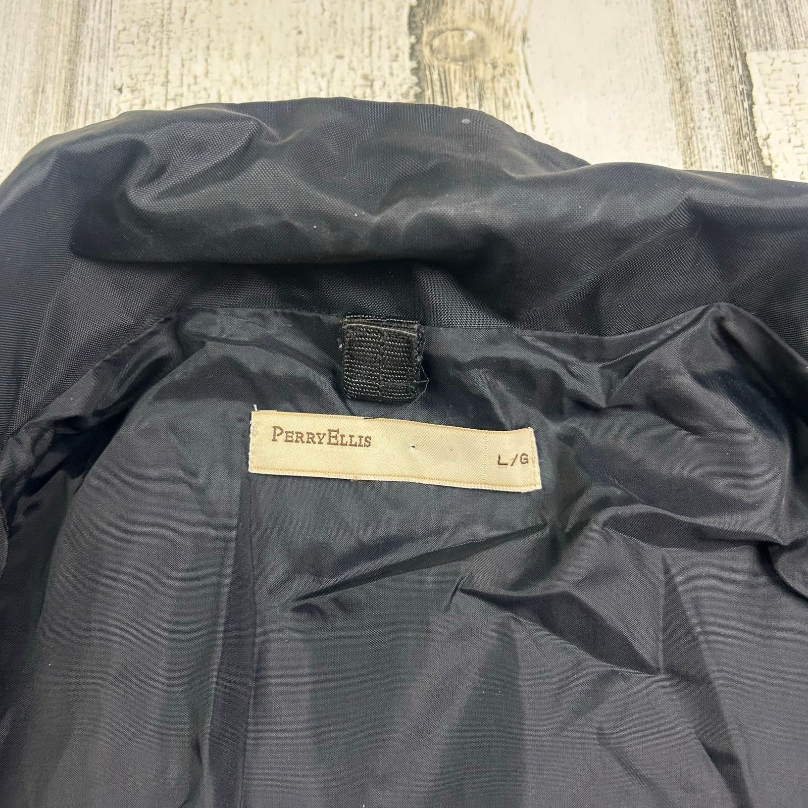 Perry Ellis × Vintage Perry Ellis Solid Black Men's Jacket Size US L / EU 52-54 / 3 - 7 Thumbnail