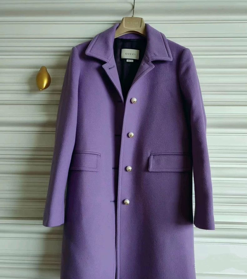 Gucci Gucci Size 38 Taro purple pearl button coat 2502-Nextarrow Size US S / EU 44-46 / 1 - 1 Thumbnail