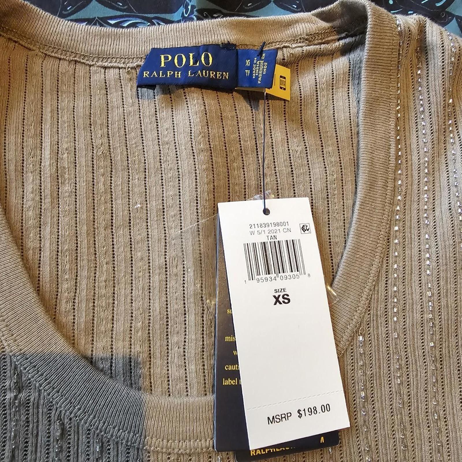 Polo Ralph Lauren Polo Ralph Lauren Women's XS Beaded Top NWT Size XS / US 0-2 / IT 36-38 - 3 Thumbnail