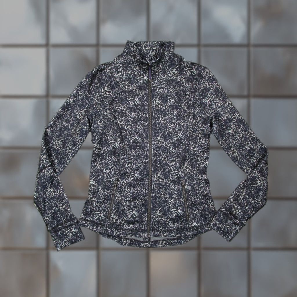 Lululemon Lululemon Jacket Women 8 Blue Splatter Luminescence Full Zip Run Active Workout Size M / US 6-8 / IT 42-44 - 1 Thumbnail