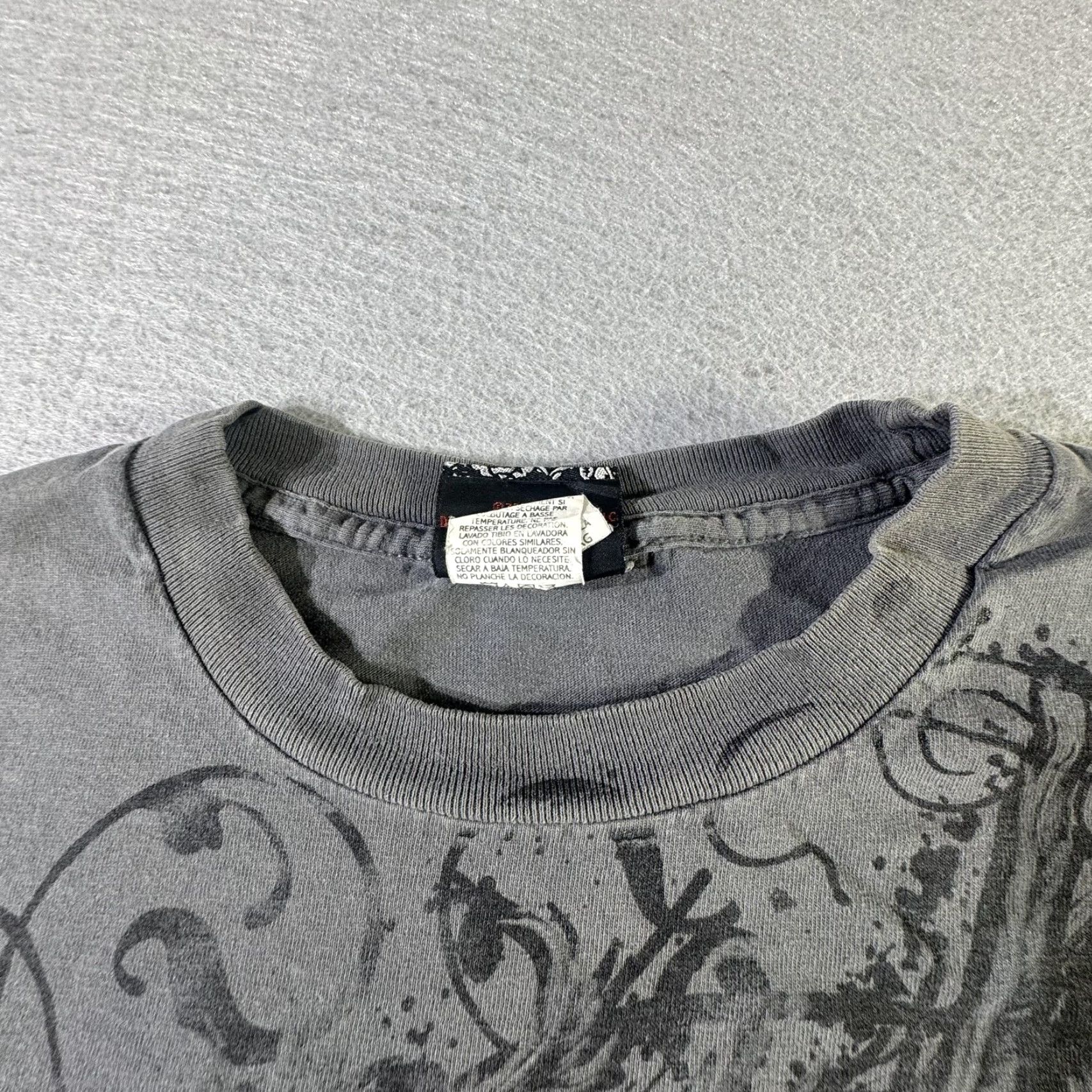 Vintage VINTAGE Miami Ink Shirt Mens XL Gray Skull Mohawk Graphic Tattoo Tee 2008 Biker Punk Shirt Size US XL / EU 56 / 4 - 7 Thumbnail