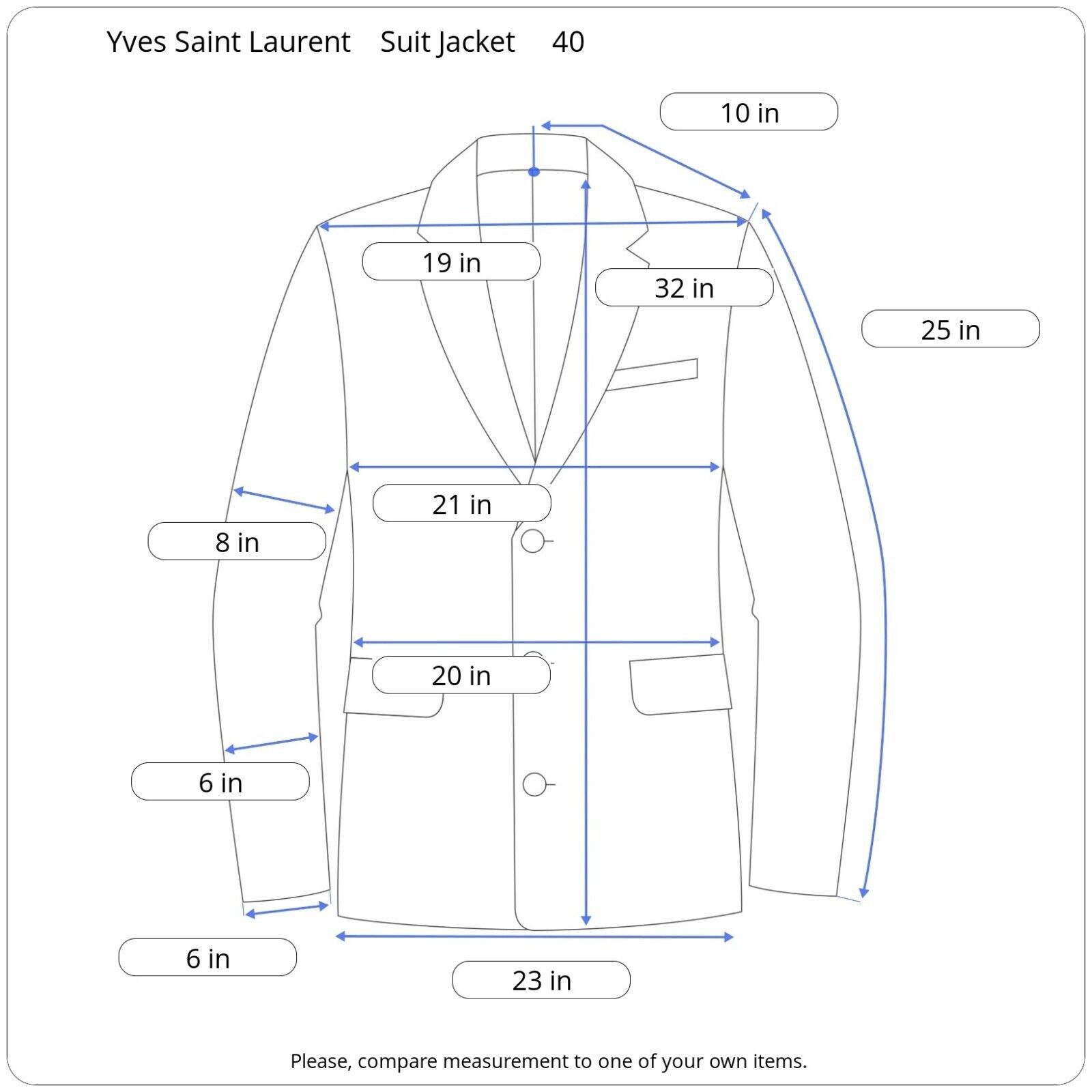Yves Saint Laurent Yves Saint Laurent Suit Wool Vintage Mens YSL 2Piece 40R Size 40R - 19 Thumbnail