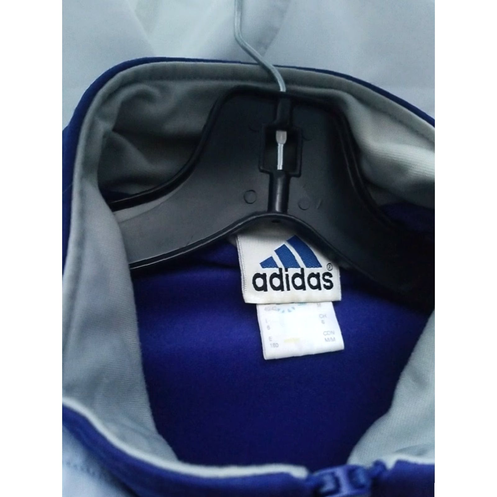Adidas Vtg adidas Colorblock Sweatshirt Hoodie Track Suit Warm Up RETRO Jacket M aqua blue white blue Short Sleeve Buttoned Sleeves Hip Hop Mens Size US M / EU 48-50 / 2 - 3 Thumbnail