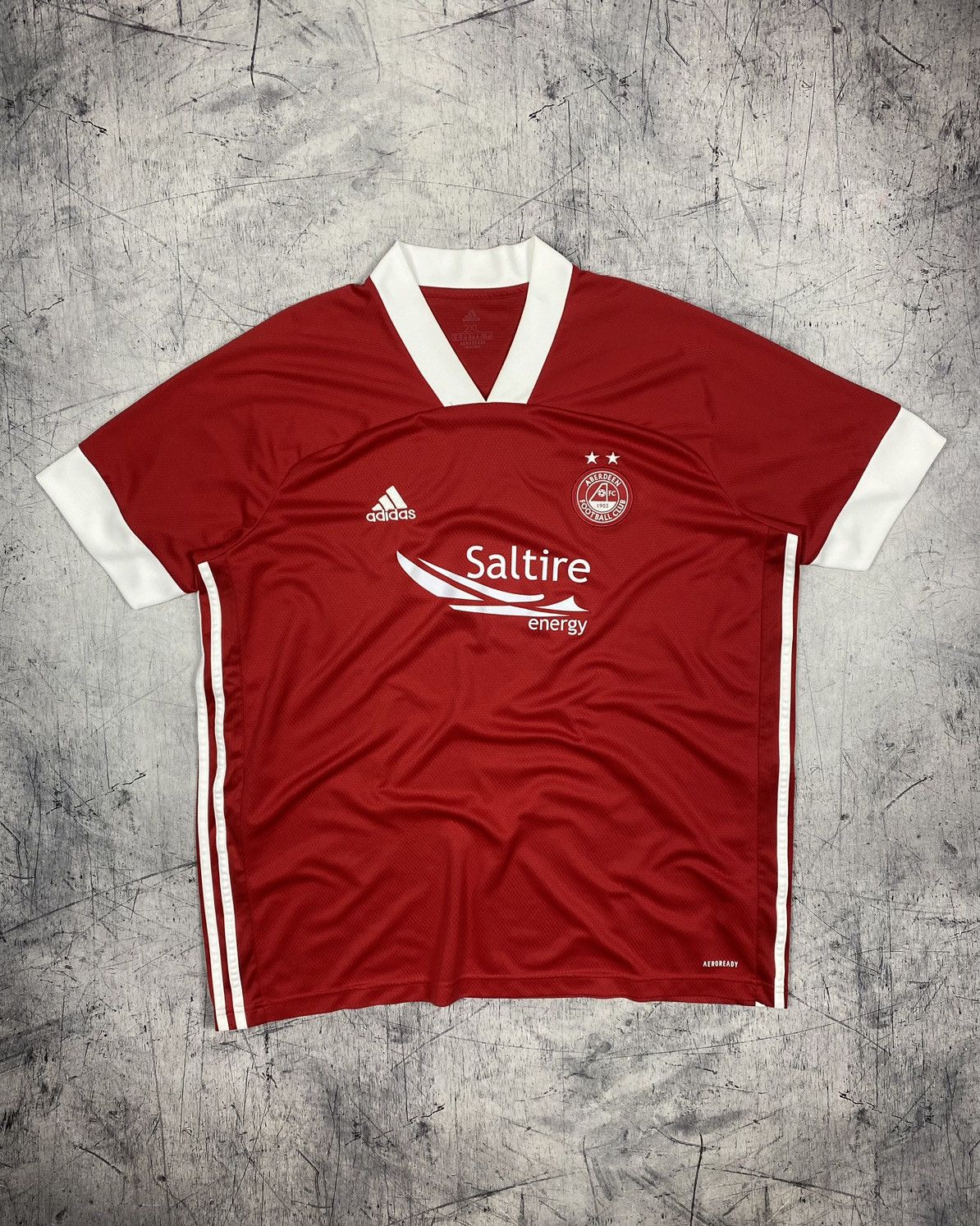 Adidas × Vintage Adidas Aberdeen Scotland 2020 - 2021 Home Soccer Jersey Size US XXL / EU 58 / 5 - 2 Thumbnail