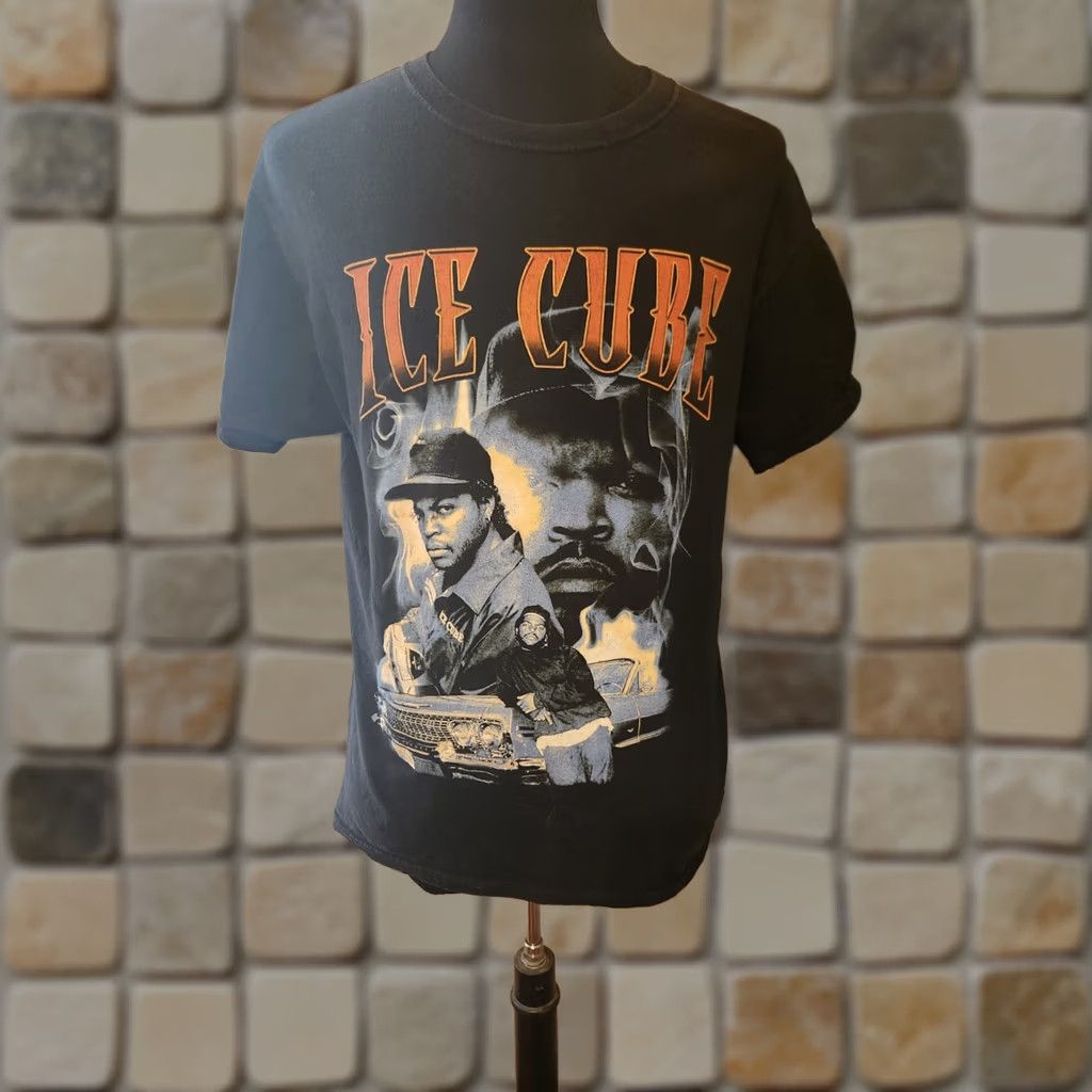 Vintage Ice Cube T-Shirt Mens Large Black Short Sleeve Crew Neck Hip Hop Rap Tee Size US L / EU 52-54 / 3 - 1 Thumbnail