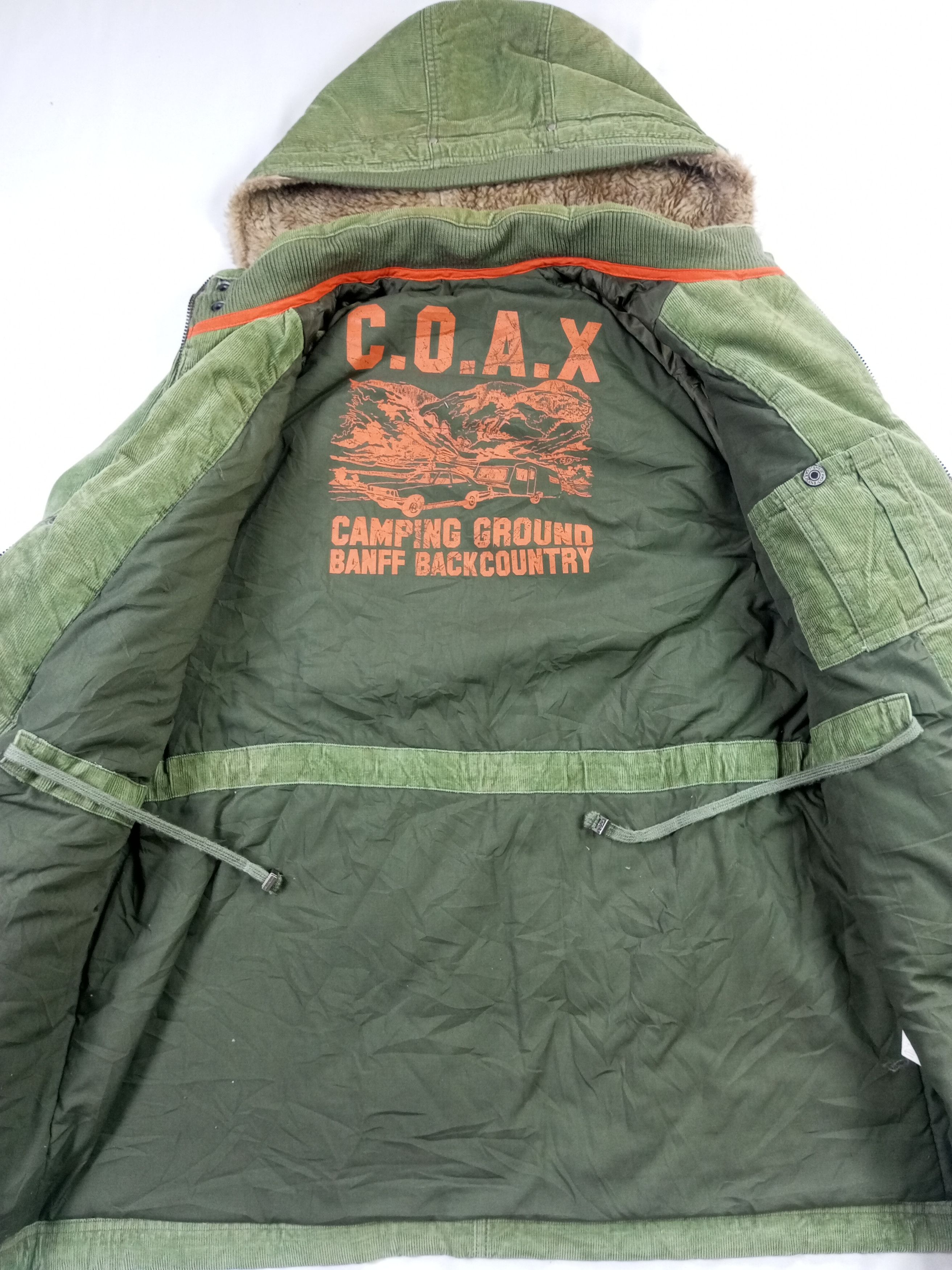Japanese Brand C.O.AX Fur Corduroy Removable Hoodie Jacket Size US XL / EU 56 / 4 - 19 Thumbnail