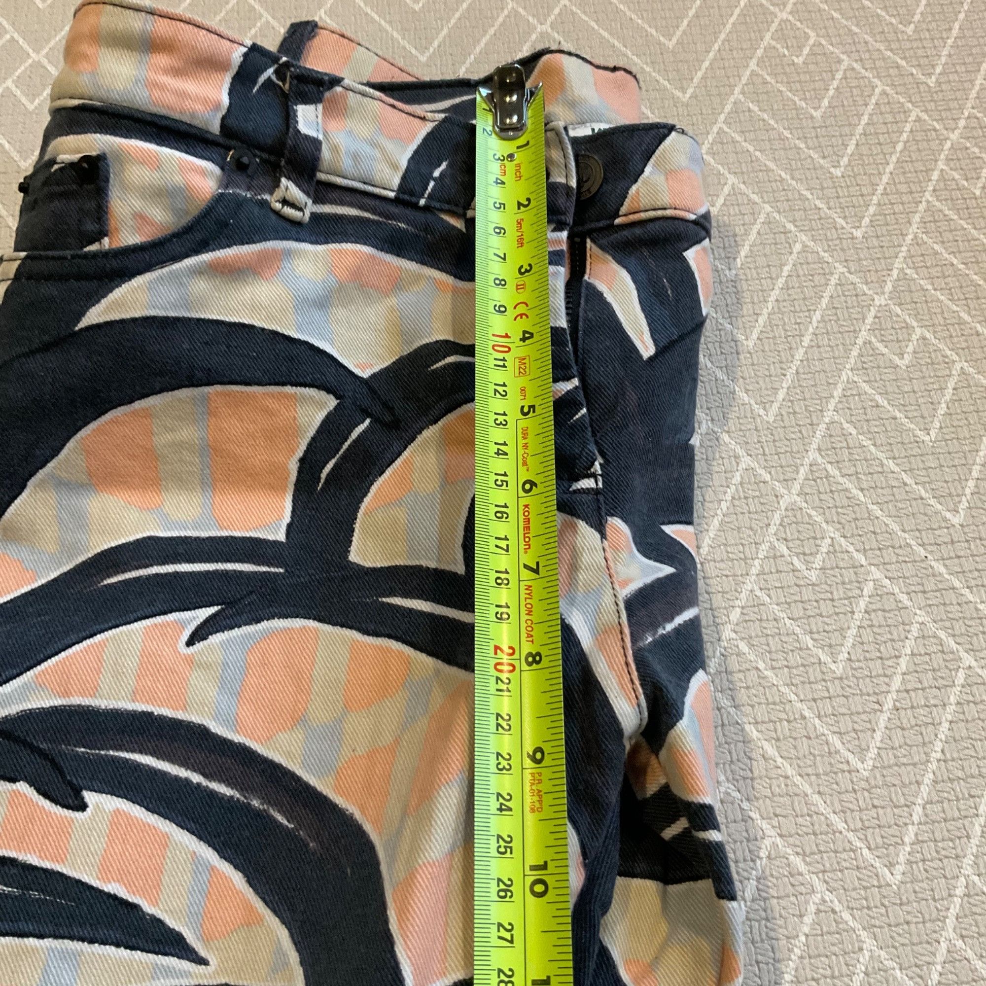 Kenzo KENZO leaves print cotton trouser pants navy blue coral SZ40 Size 30" / US 8 / IT 44 - 6 Thumbnail