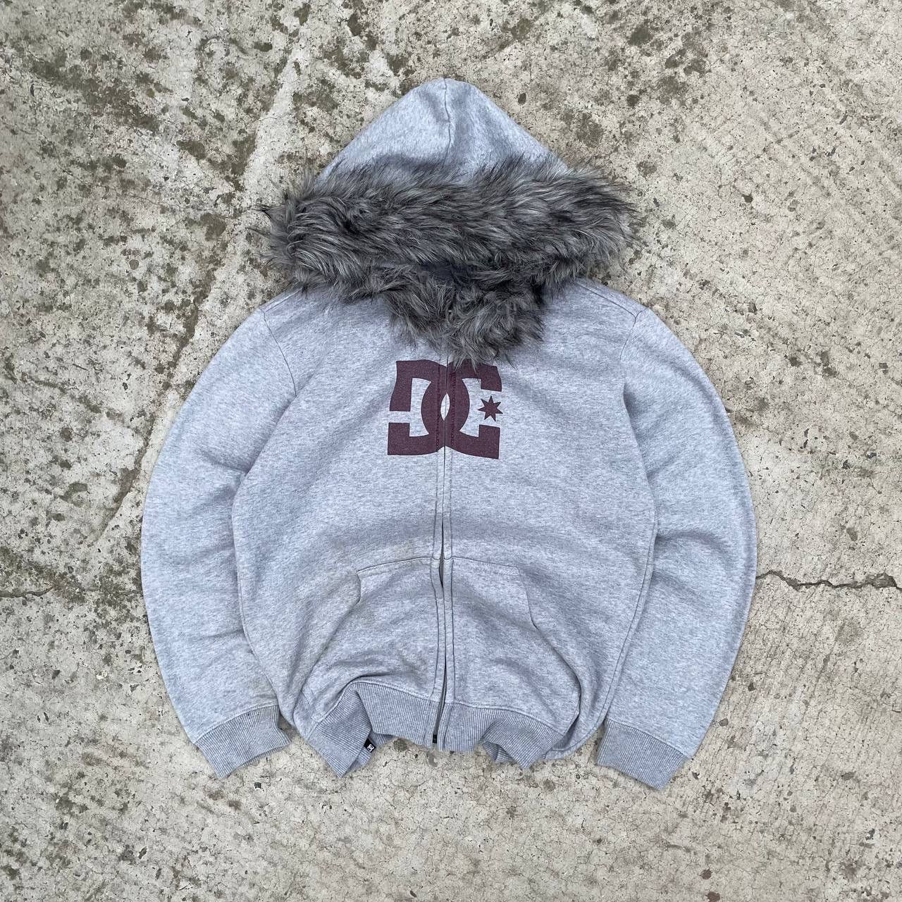 Vintage Japan Women’s Zip Hoodie DC Custom Fur Hand