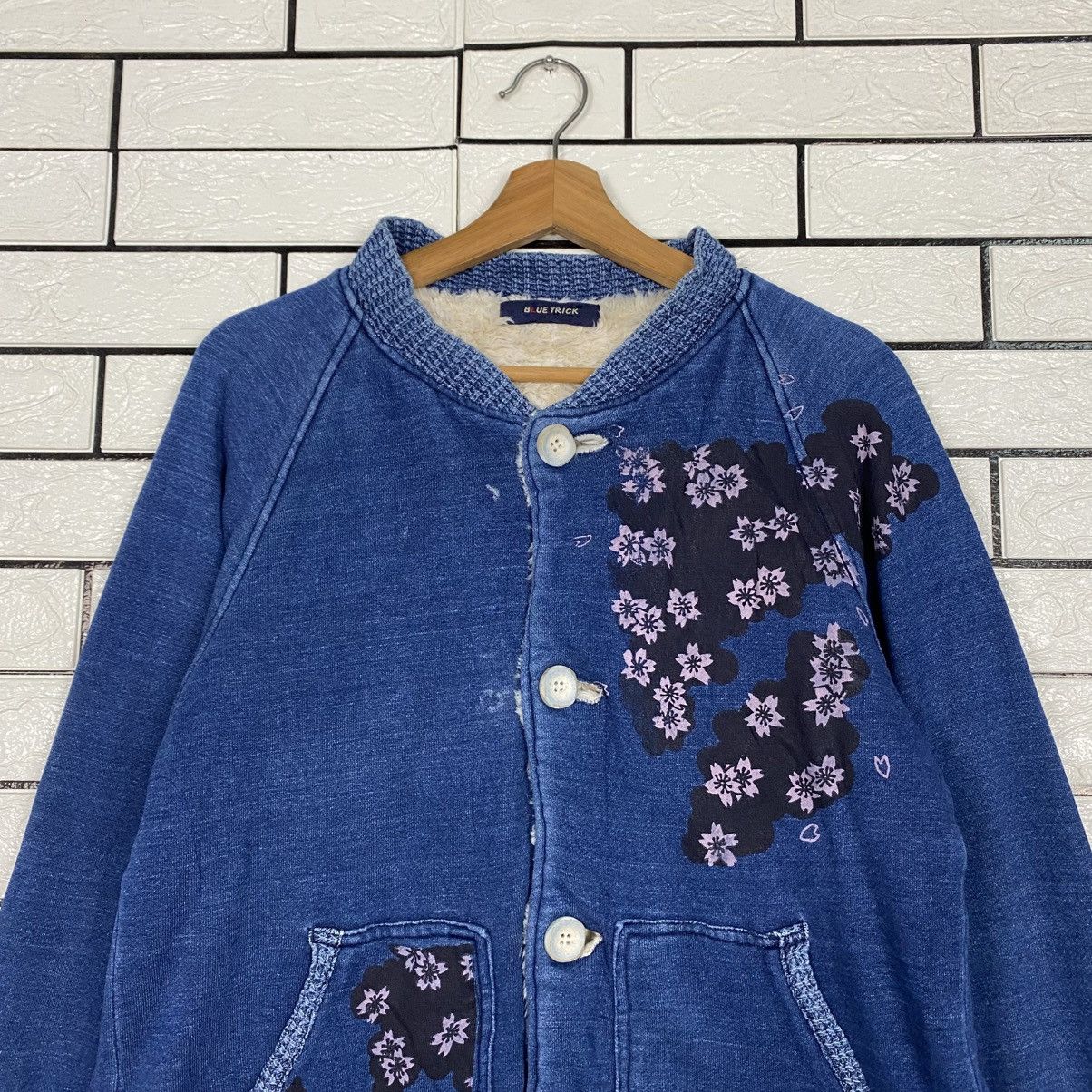 Blue Blue Japan 📌Vintage Zipper Sweater Blanket Denim Blue Trick Size US M / EU 48-50 / 2 - 4 Thumbnail