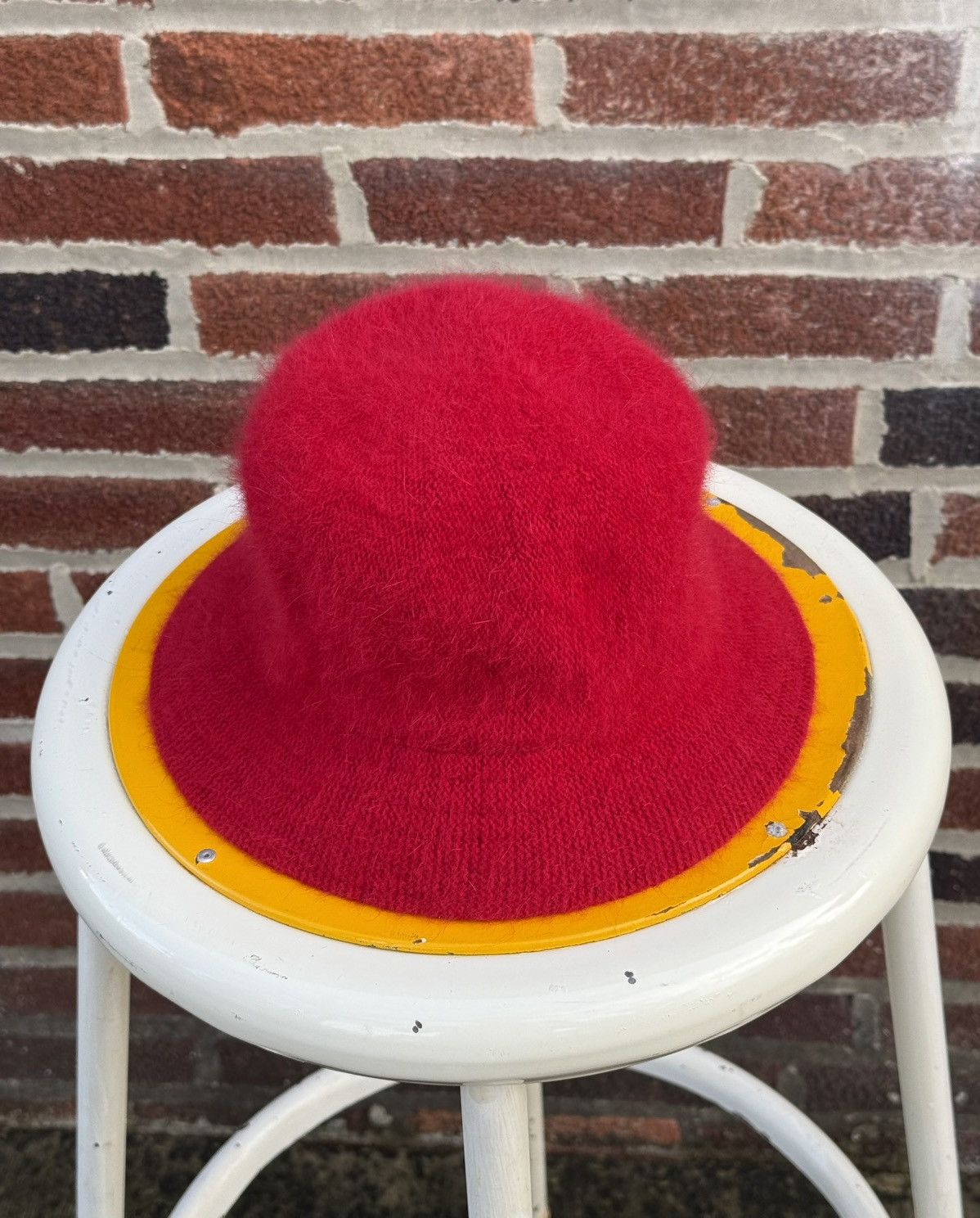 Japanese Brand Vintage 90’s Wool of Angora Goats Mohair Bucket Hat Size ONE SIZE - 3 Thumbnail