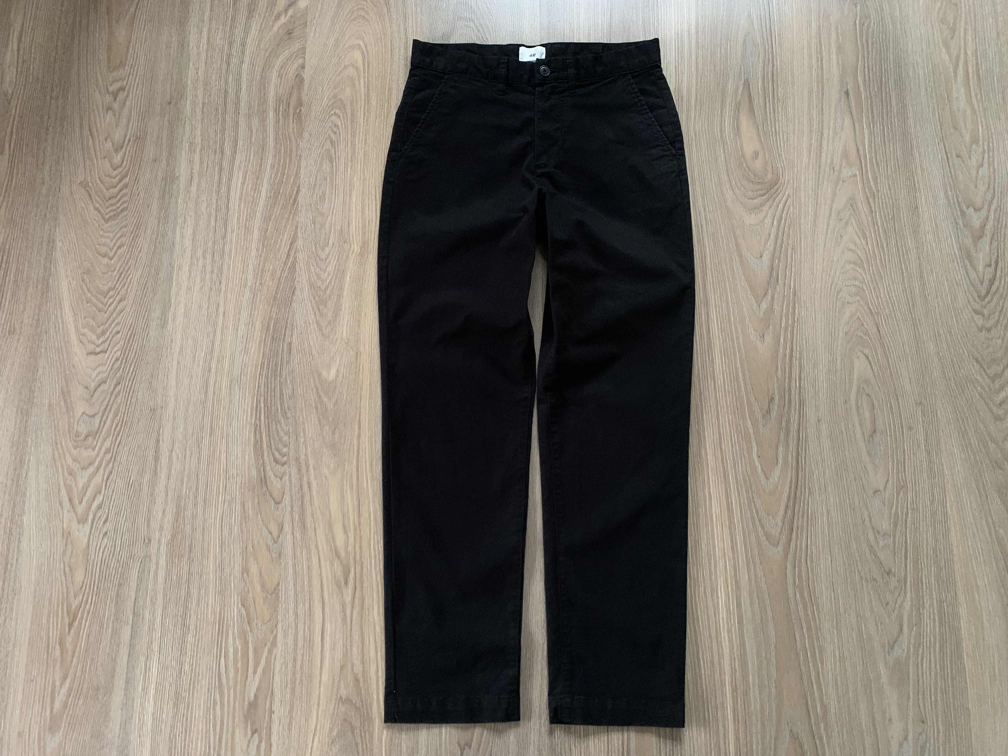 H&M H&M Regular Fit Black Pants Size US 29 - 2 Thumbnail