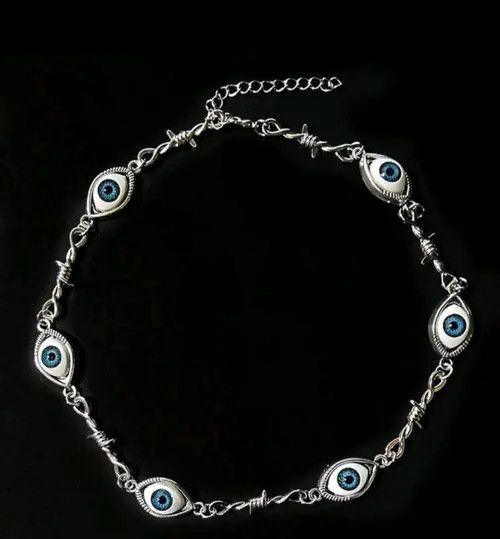 Japanese Brand Blue Eyes Necklace Allien Eyes Small Iron Wired Thorn Size ONE SIZE - 7 Thumbnail