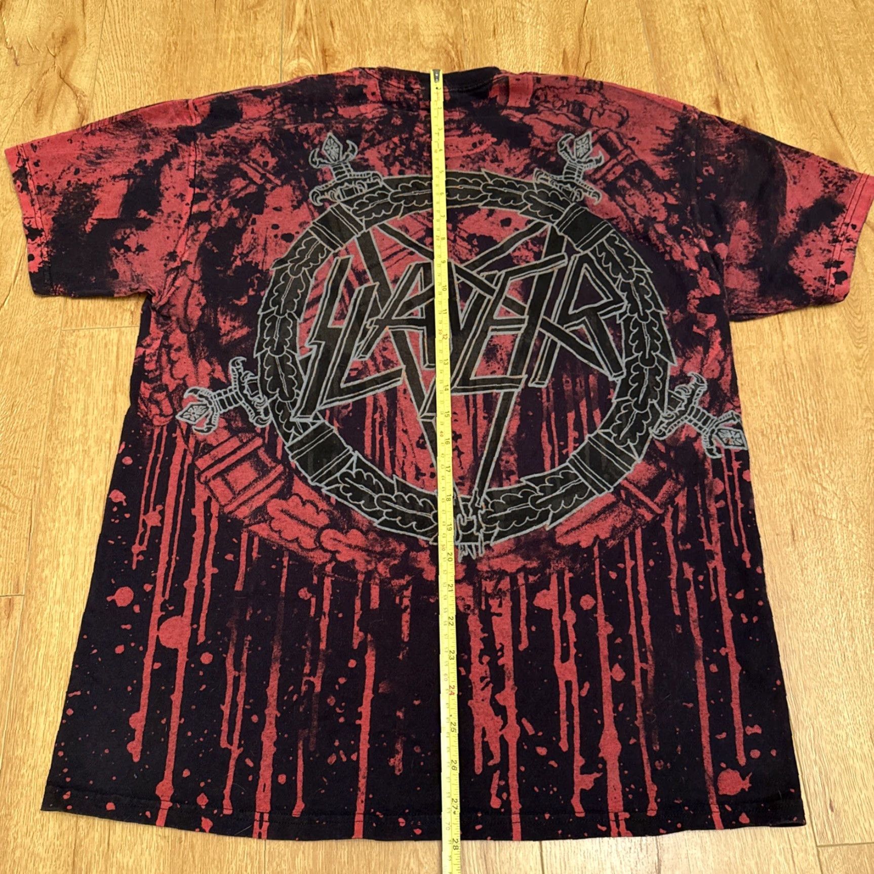 Hanes Rare Slayer Y2K shirt 2009 metal original tour Large Hanes Heavy Skull T-Shirt Red 90s Music Graphic Tee Men L Skull Confidently Size US L / EU 52-54 / 3 - 7 Thumbnail