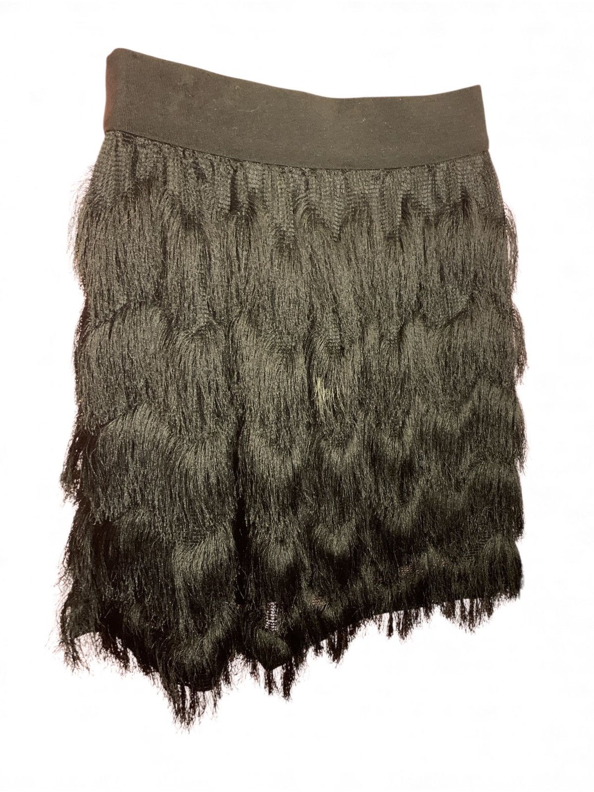 Banana Republic Black Fringe Skirt Size 27" / US 4 / IT 40 - 4 Thumbnail