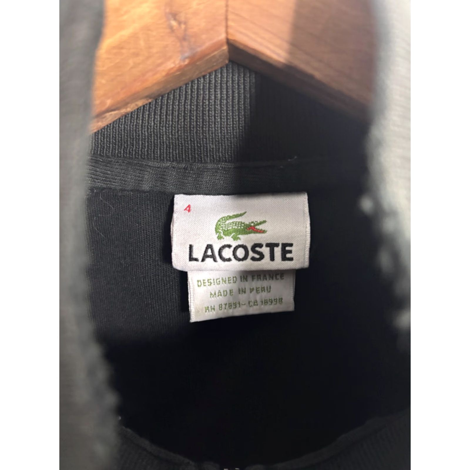 Lacoste Lacoste Pullover Sweater Mens M Black Quarter Zip Mock Neck Croc Logo Long Sleeve Casual Size US M / EU 48-50 / 2 - 5 Thumbnail