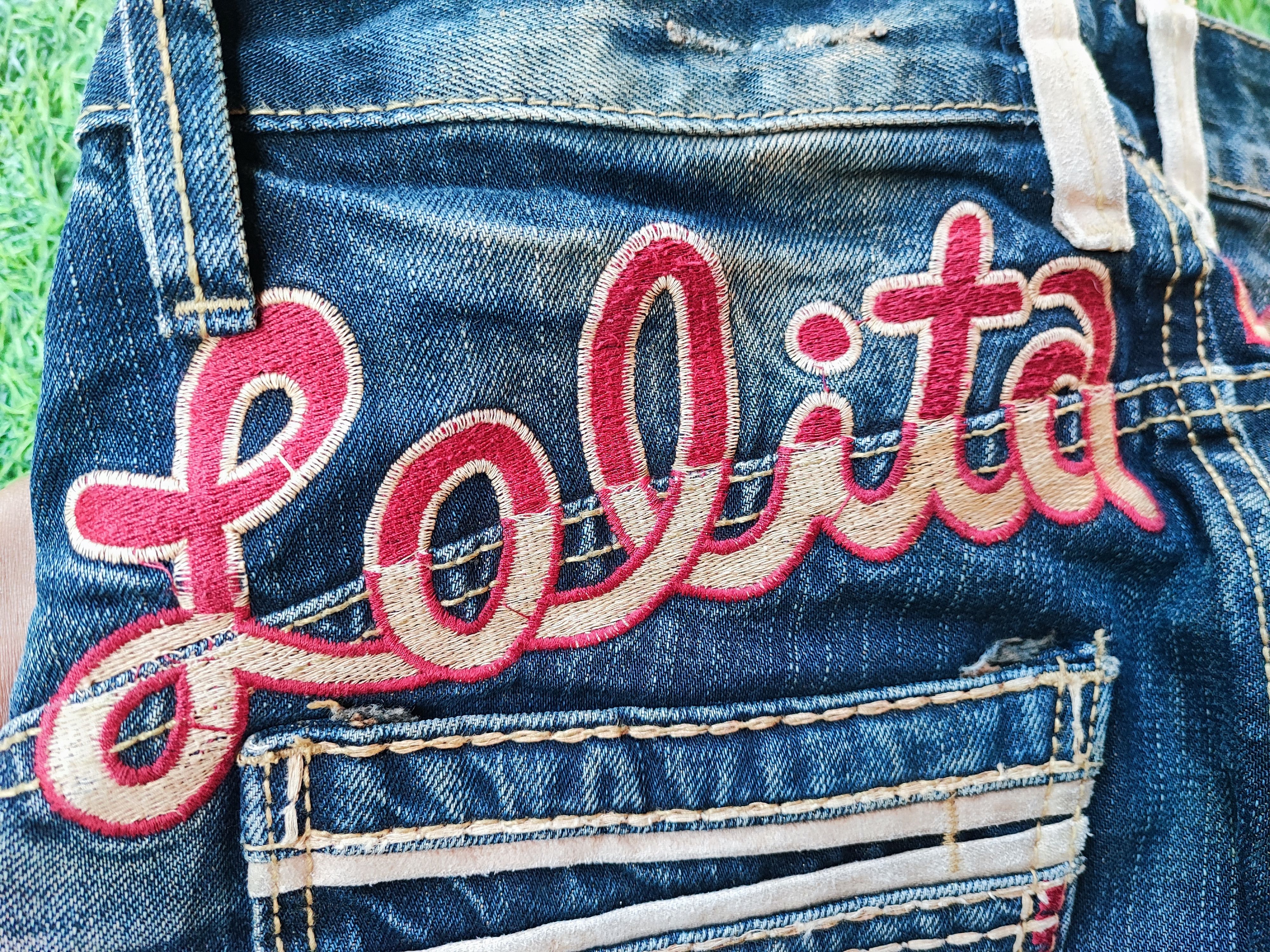 Japanese Brand Rare Yoshitomo Nara Lolita by Concert Club Distressed Jeans Size US 32 / EU 48 - 20 Thumbnail