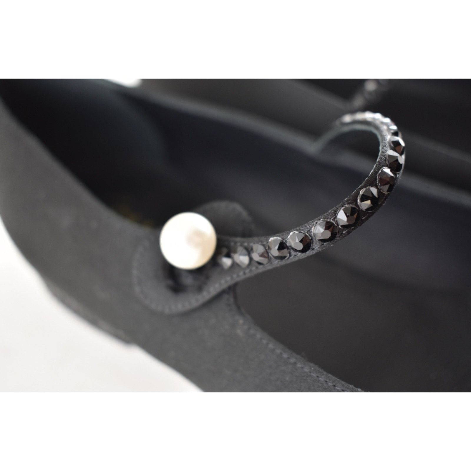 Chanel Chanel 24B Black Crystal CC Mary Jane Ballerina Flat 37 Size US 7 / IT 37 - 11 Thumbnail