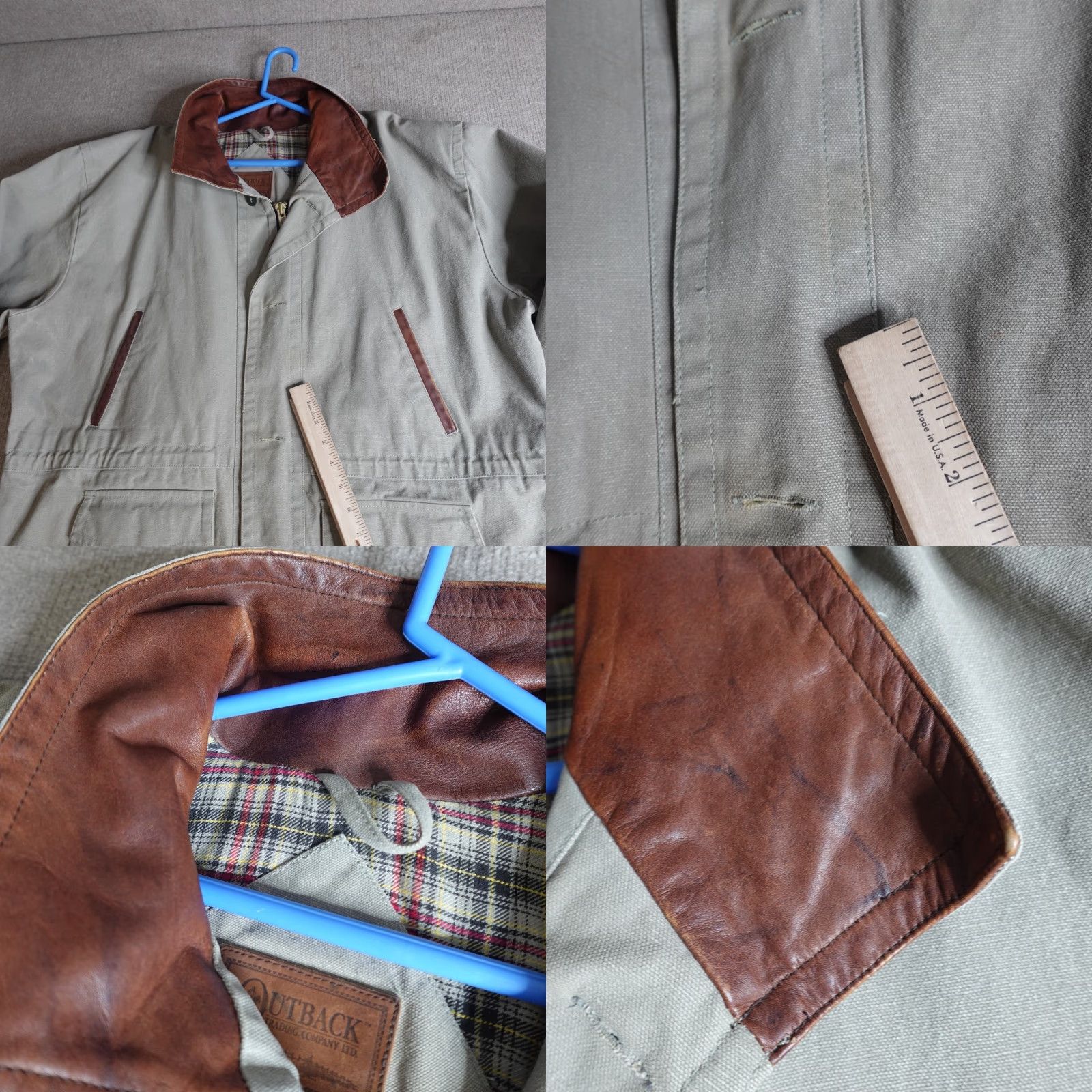 Vintage VINTAGE Outback Trading Jacket 2XL Gray Beige Canvas Coat Men Chore Military Jacket Size US XXL / EU 58 / 5 - 8 Thumbnail