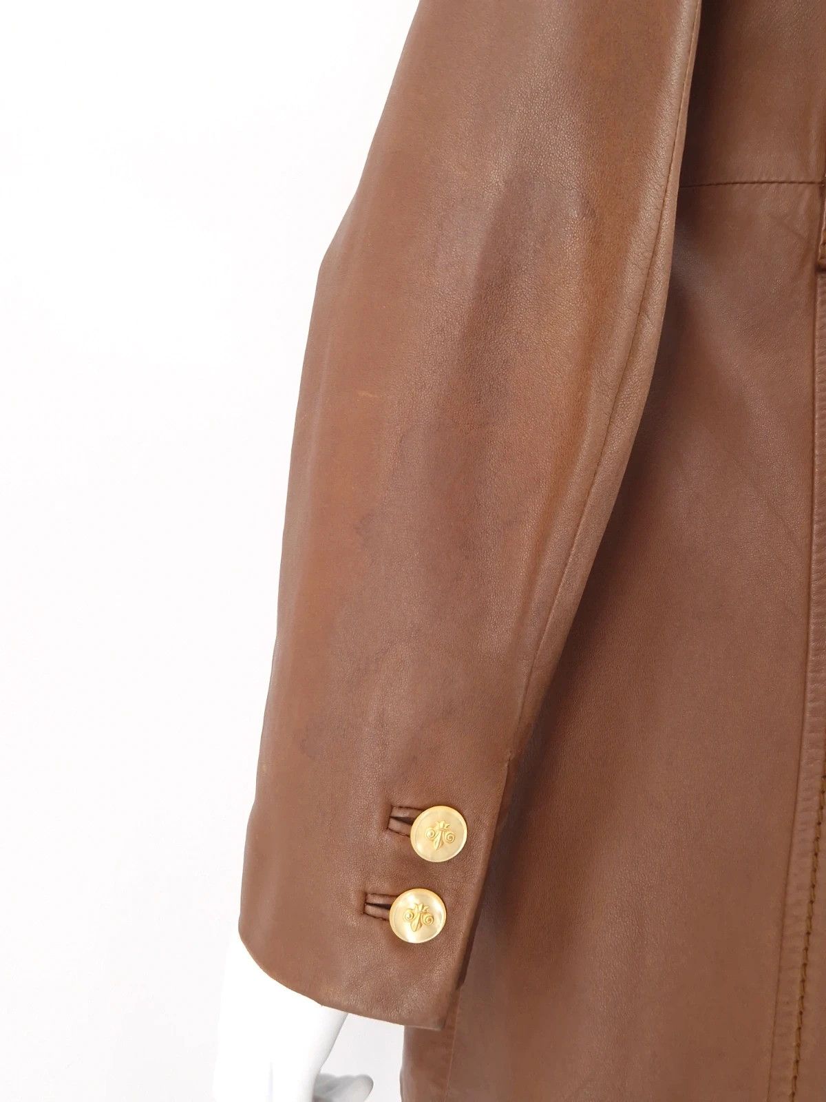 Gucci Gucci by Tom Ford Archival Brown Leather Coat Size S / US 4 / IT 40 - 13 Thumbnail