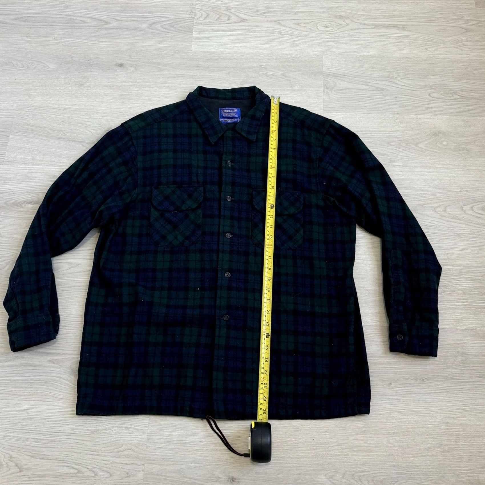 Pendleton VINTAGE Pendleton Board Shirt Jac Shirt XL Blue Plaid Wool Long Sleeve Button-Up Size US XL / EU 56 / 4 - 6 Thumbnail
