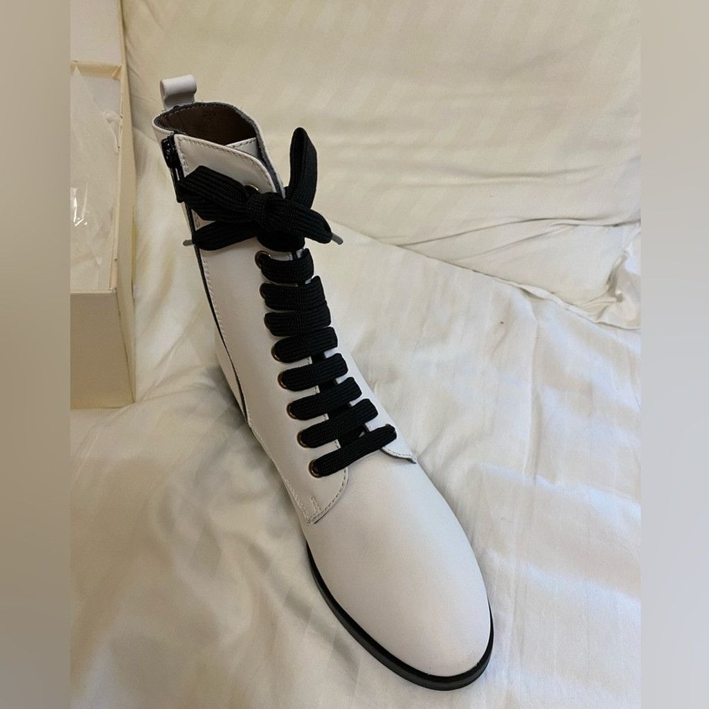 The Unbranded Brand A.soliani Asti Leather Combat Boot Size US 7 / IT 37 - 6 Thumbnail
