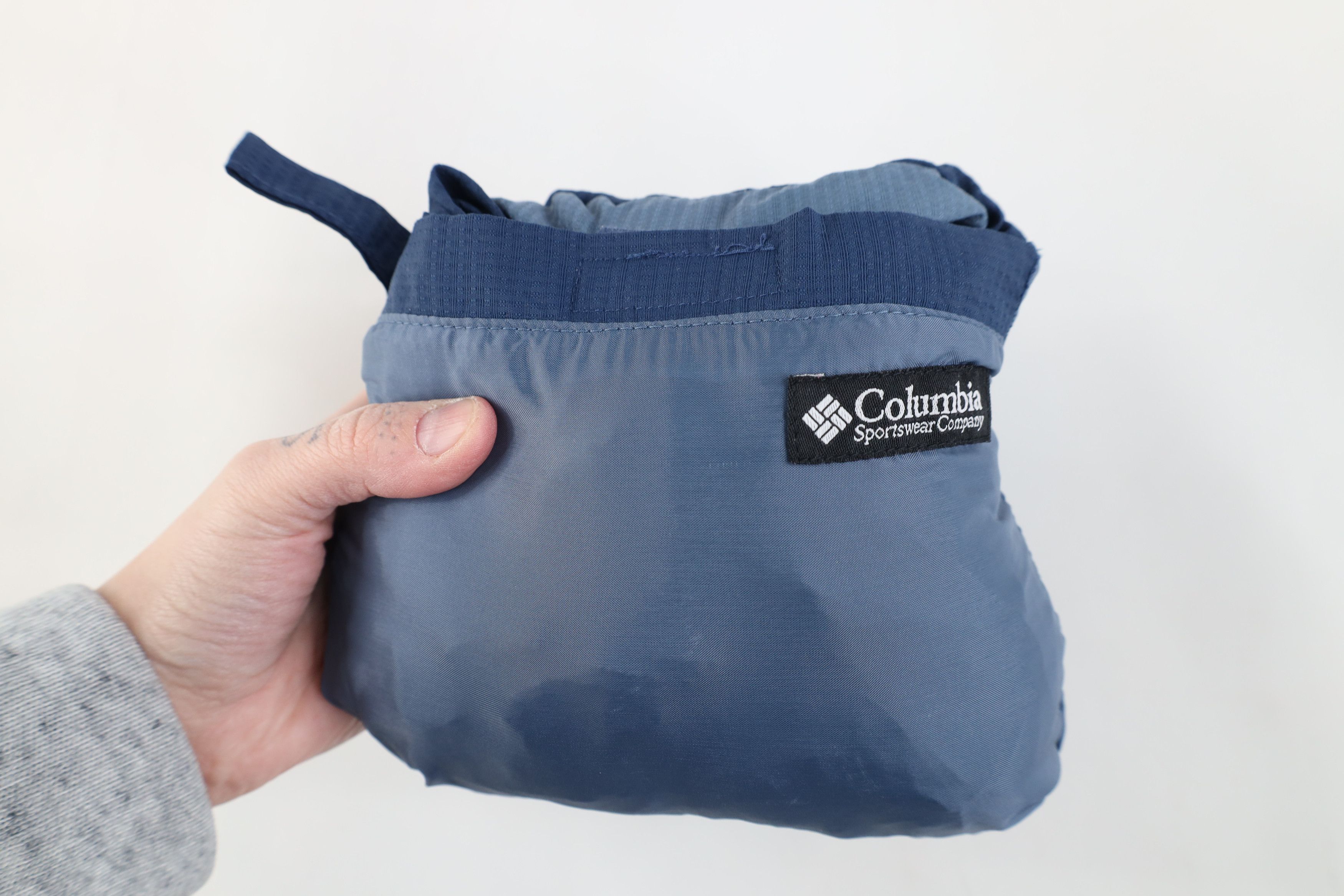 Columbia Vintage 90s Columbia Packable Hooded Anorak Jacket Blue Size US M / EU 48-50 / 2 - 15 Thumbnail