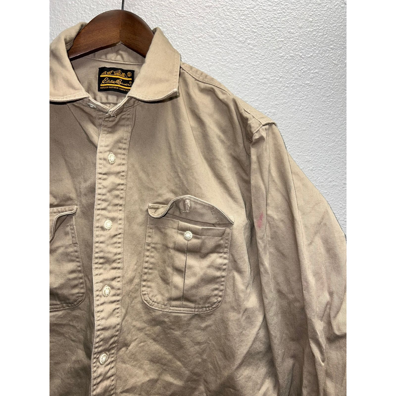 Eddie Bauer Vintage Eddie Bauer Brown Long Sleeve Button Down Shirt VTG Size US L / EU 52-54 / 3 - 2 Thumbnail