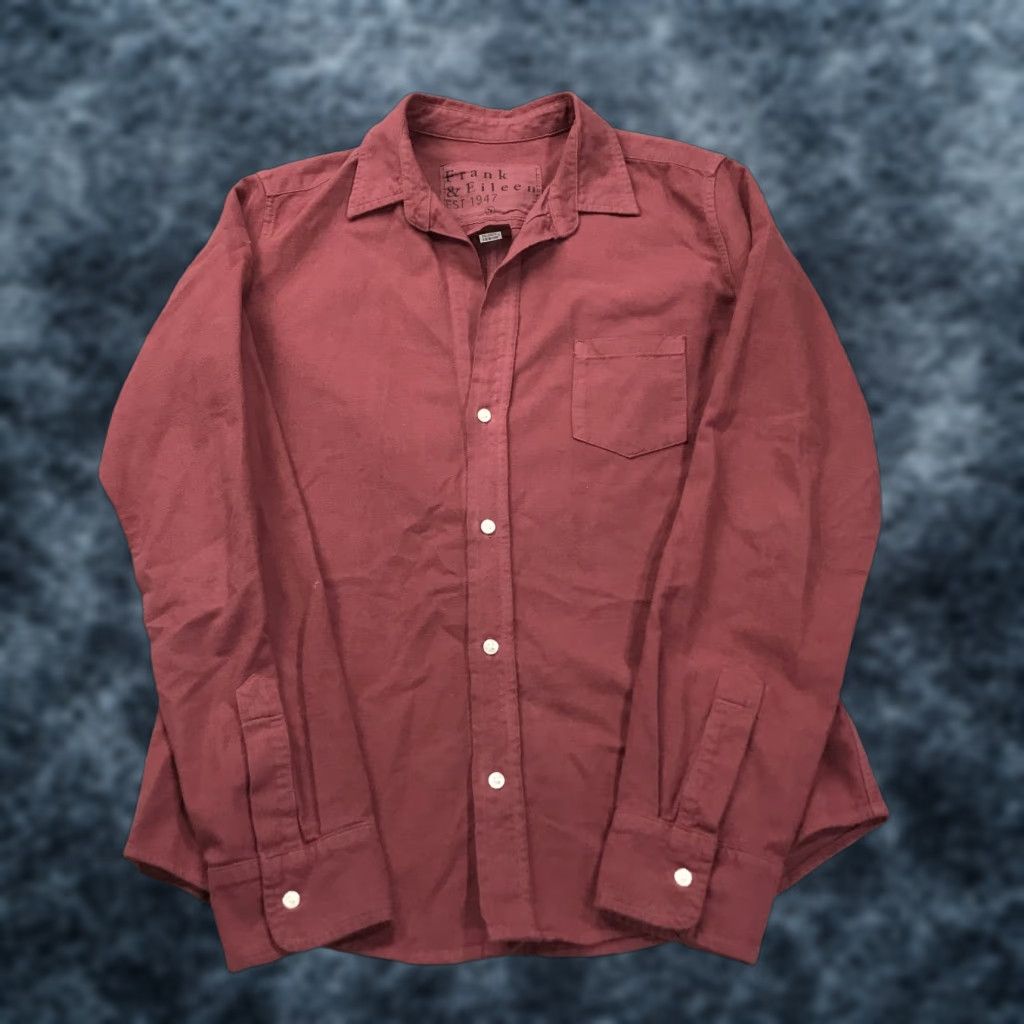 Frank & Eileen Frank & Eileen Shirt Womens Small Red Pink Barry 100% Cotton Button Blouse Size S / US 4 / IT 40 - 1 Thumbnail