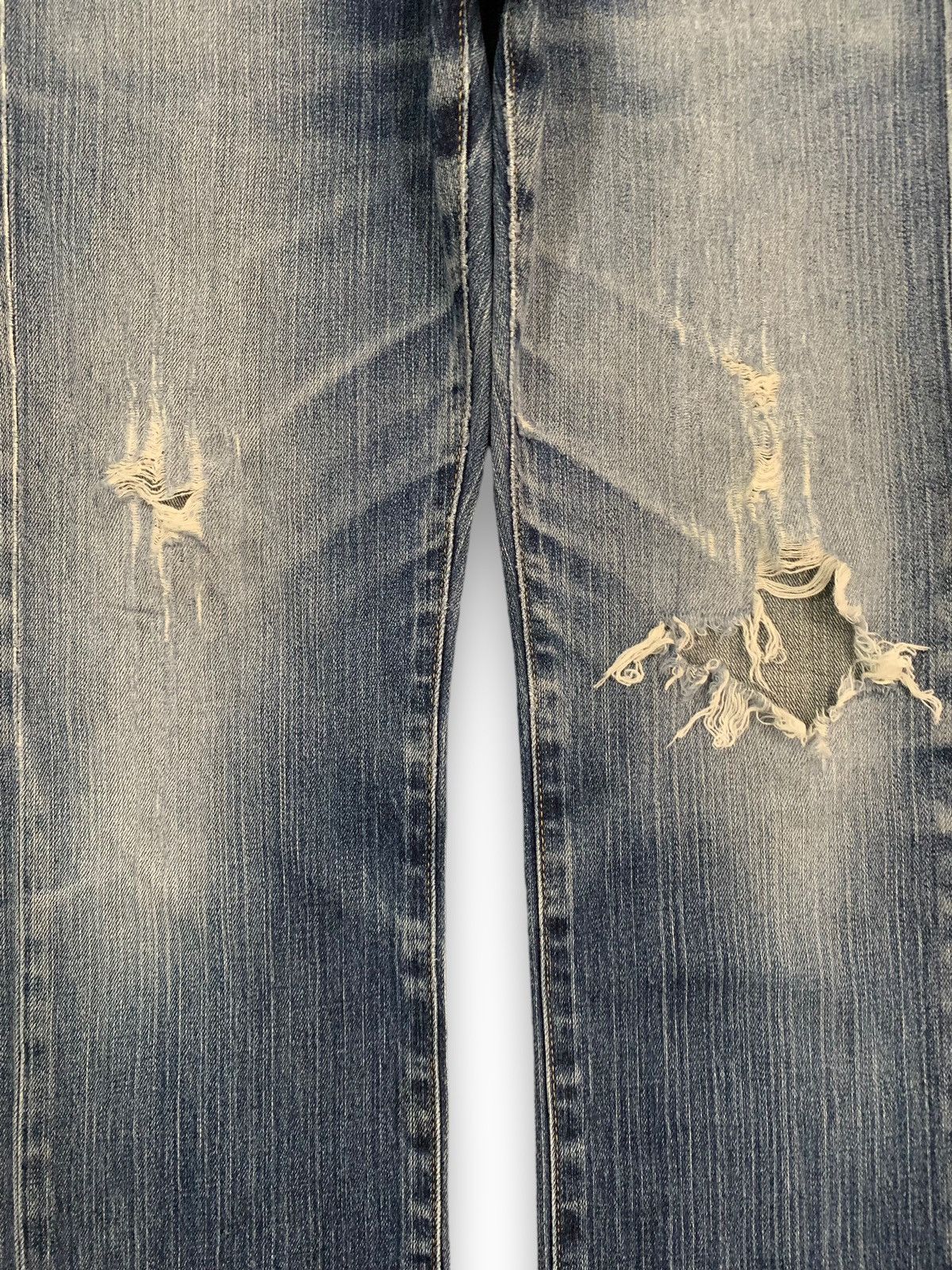 Undercover × Uniqlo Vintage Uniqlo S001 Straight Leg Distressed Grunge Jeans Size US 31 - 6 Thumbnail