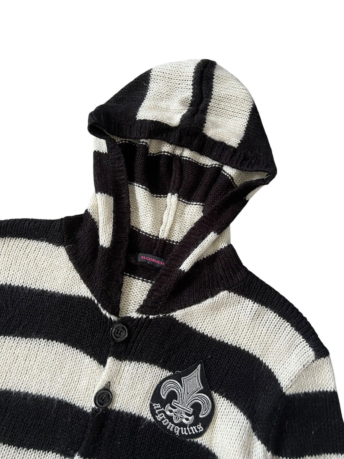 Algonquins Algonquins 🇯🇵 Border Stripes Button Knit Sweater Size L / US 10 / IT 46 - 3 Thumbnail