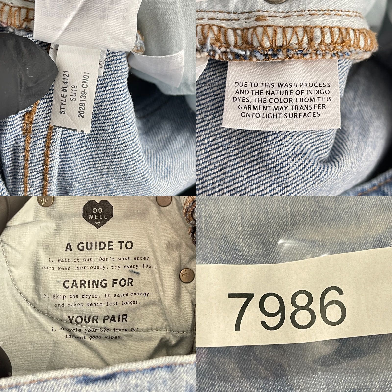 Madewell Madewell Classic Straight Leg Jean Women Size 24 Corrie Wash Stem-Hem Edition Jeans Size 42" / US 20 - 11 Thumbnail