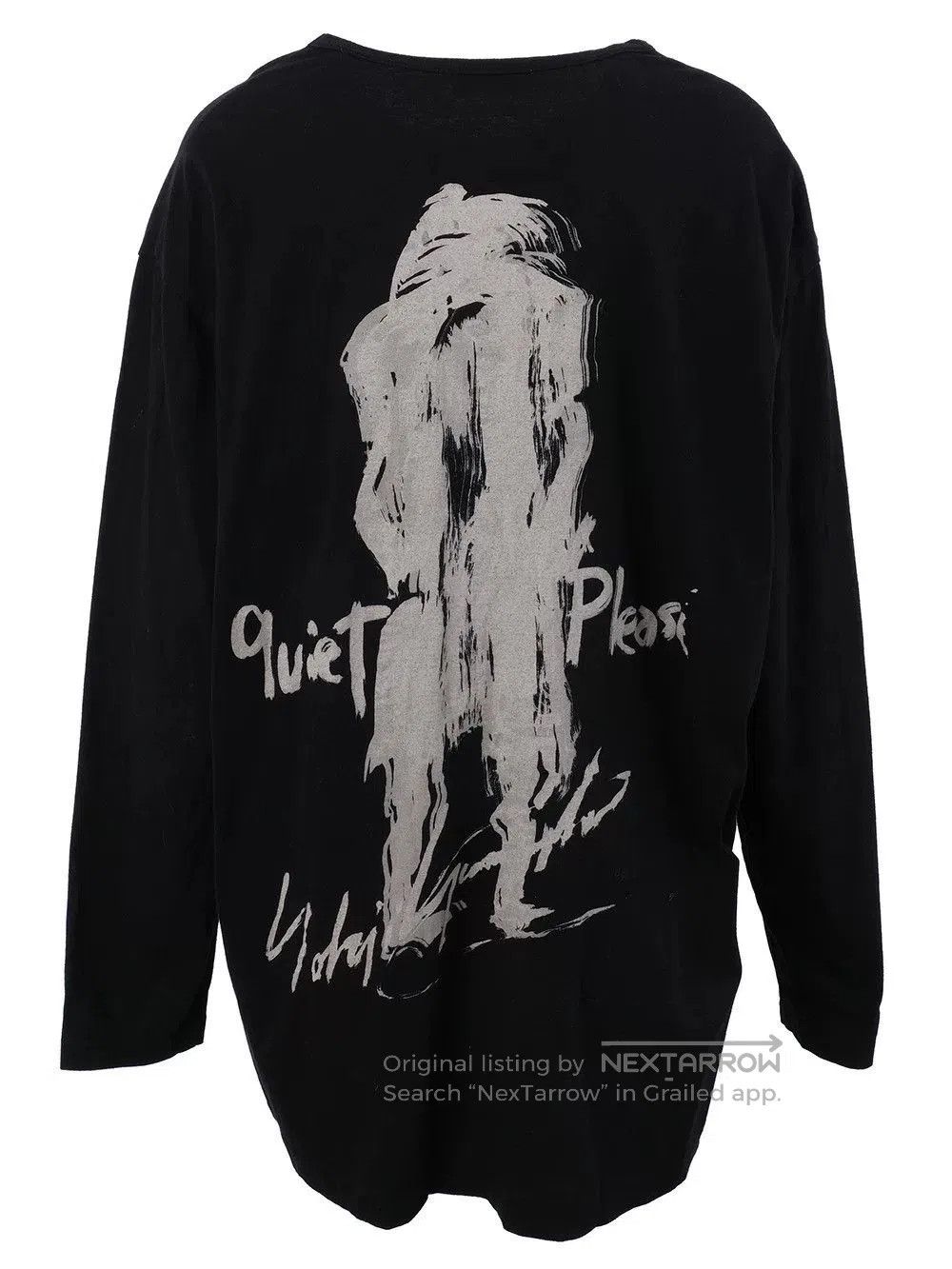YOHJI YAMAMOTO Printed Long Sleeve Top.