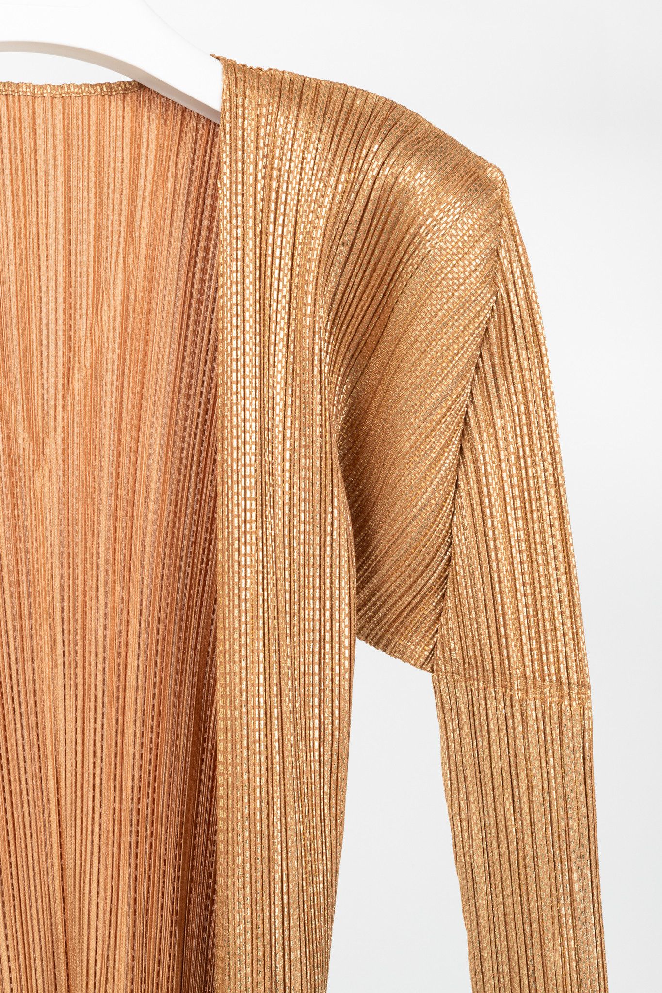 Pleats Please Issey Miyake Pleats Please Issey Miyake Metallic Open-Front Cardigan Size M / US 6-8 / IT 42-44 - 4 Thumbnail