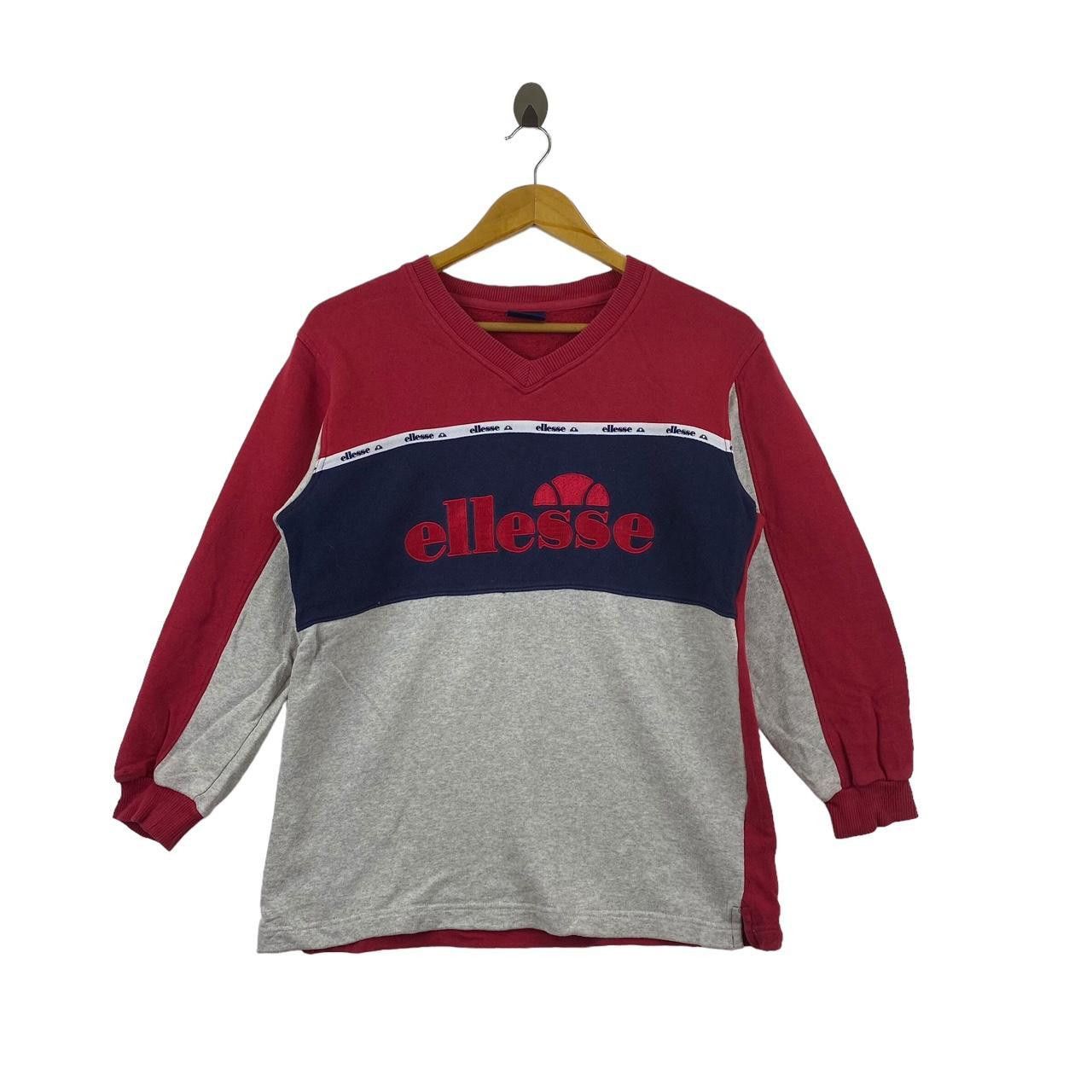 Ellesse ELLESSE ITALIA Embroidered V Neck Sweatshirt Sweater Size M / US 6-8 / IT 42-44 - 1 Thumbnail