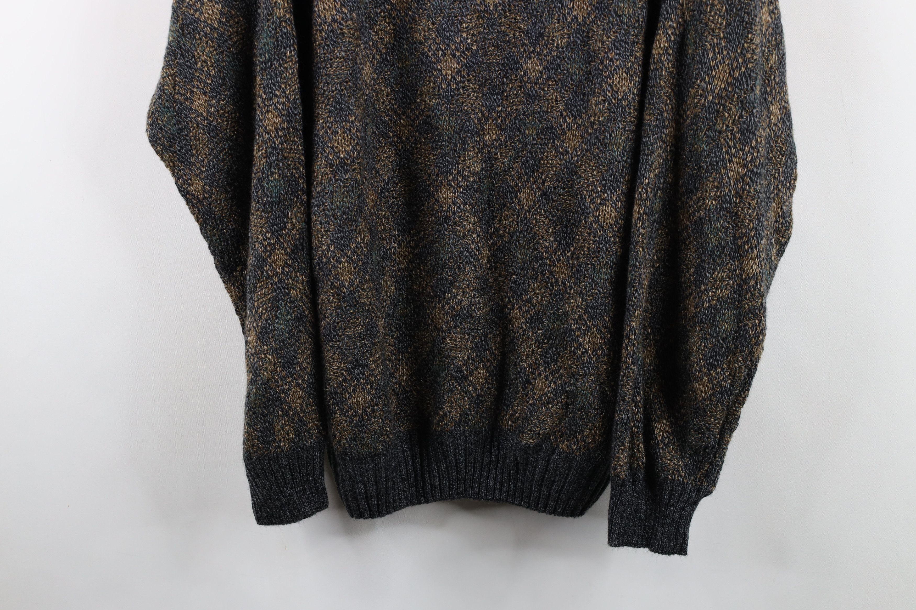 Vintage Vintage 90s Streetwear Diamond Knit Crewneck Sweater Size US XXL / EU 58 / 5 - 3 Thumbnail