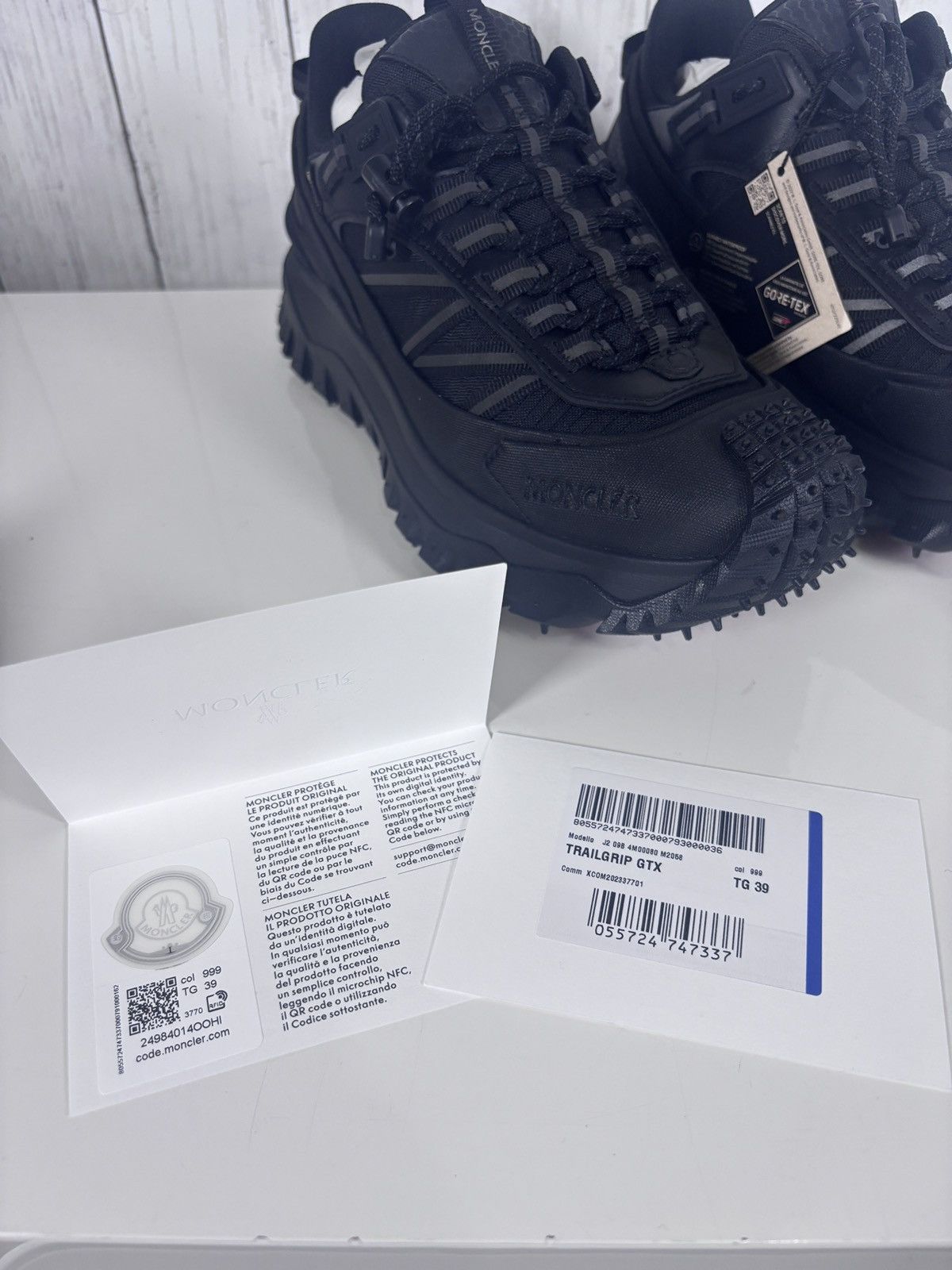 Moncler Moncler Trailgrip GTX Black Trainers Size 39 Size US 6 / EU 39 - 2 Thumbnail