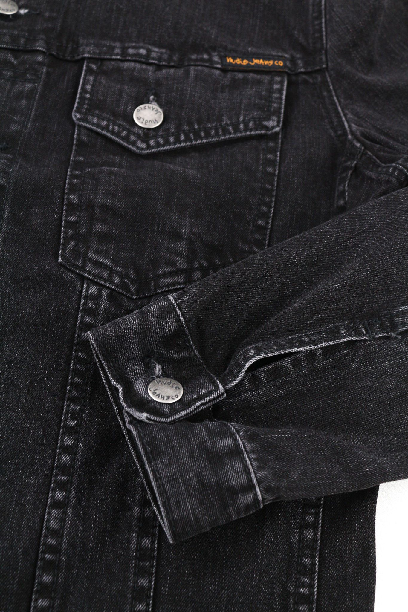 Nudie Jeans PERRY BLACK STONE M Denim Black Unlined Jacket 80770 Size US M / EU 48-50 / 2 - 5 Thumbnail