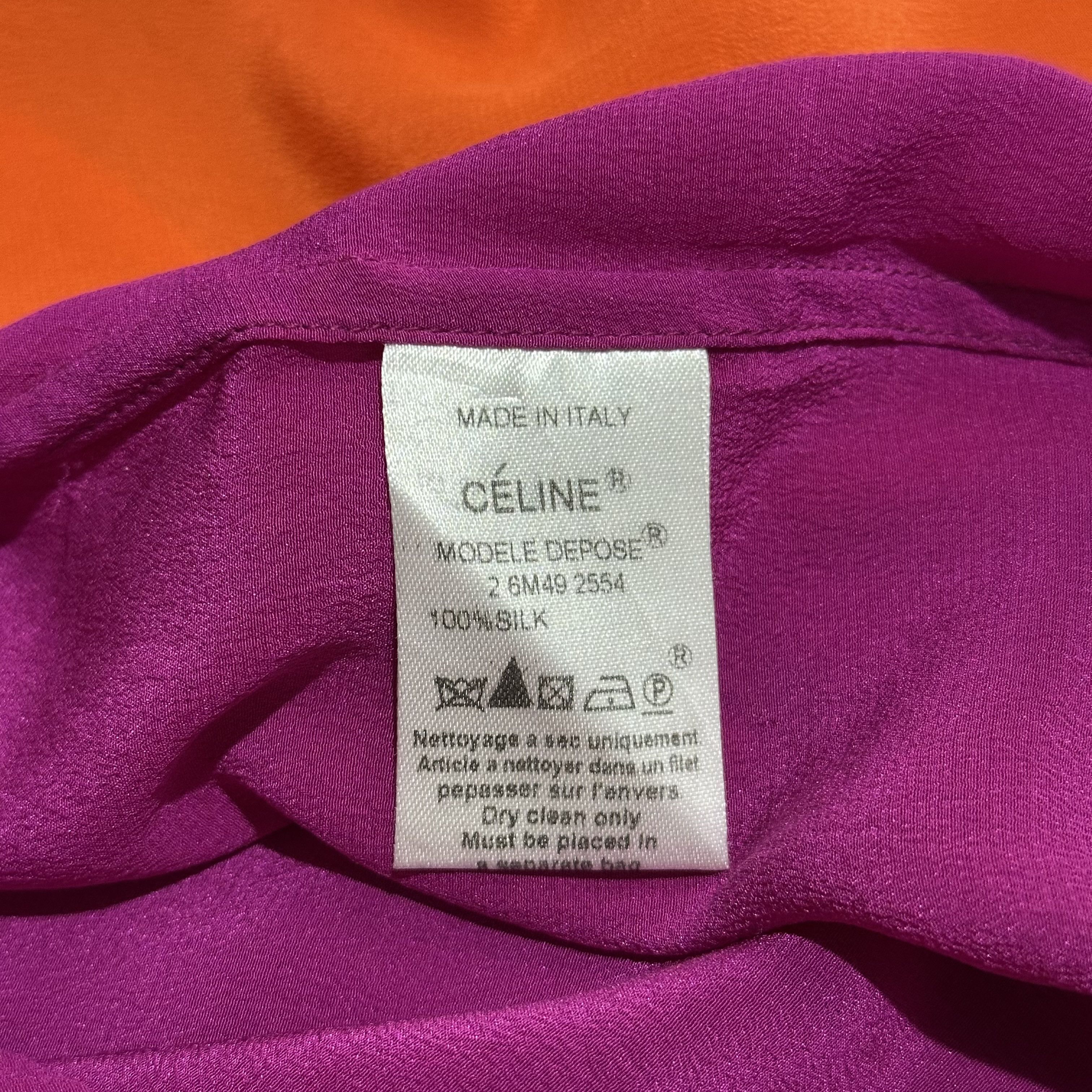 Celine Vintage Celine Silk Button Ups shirts Size L / US 10 / IT 46 - 5 Thumbnail
