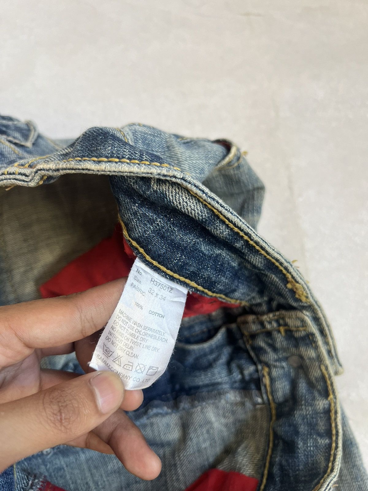 Japanese Brand Halation Buckle Belt Distressed Japanese Selvedge Denim Size US 32 / EU 48 - 10 Thumbnail