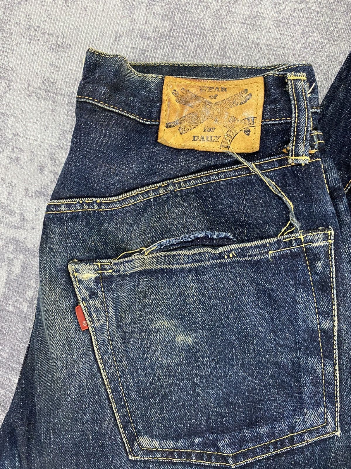 KOJIMA GENES 90s vintage raw denim selvedge jeans wash & wears Size US 29 - 5 Thumbnail