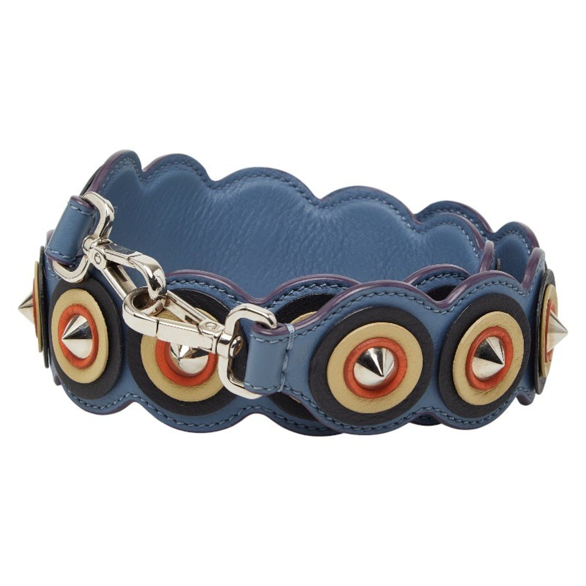 Fendi Fendi Strap You Studded Shoulder in Light Blue and Multicolored Leather for Women Size ONE SIZE - 1 Thumbnail