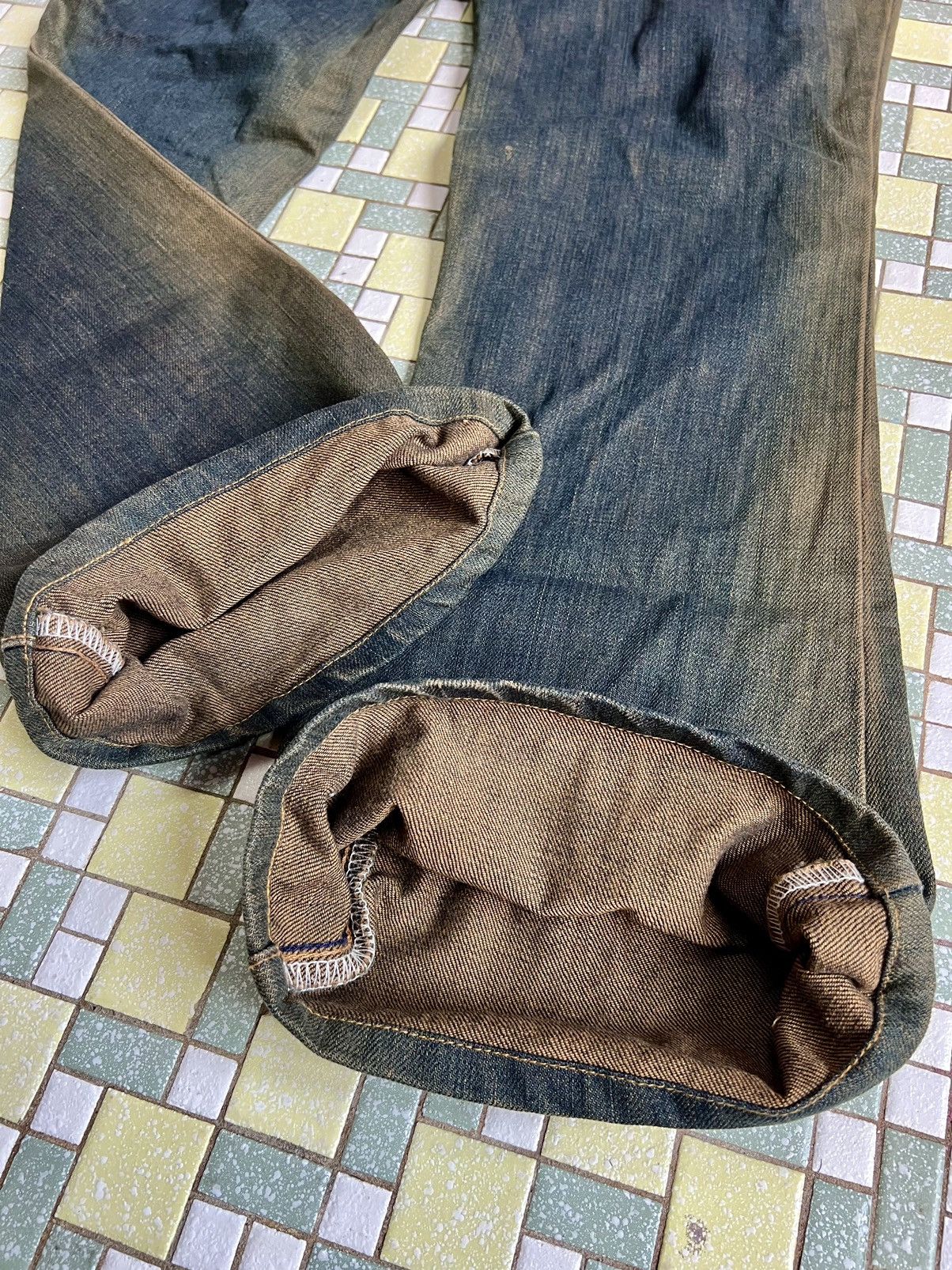 Japanese Brand × Wrangler Wrangler Western Style Faded Blue Flared Jeans Size US 28 / EU 44 - 7 Thumbnail
