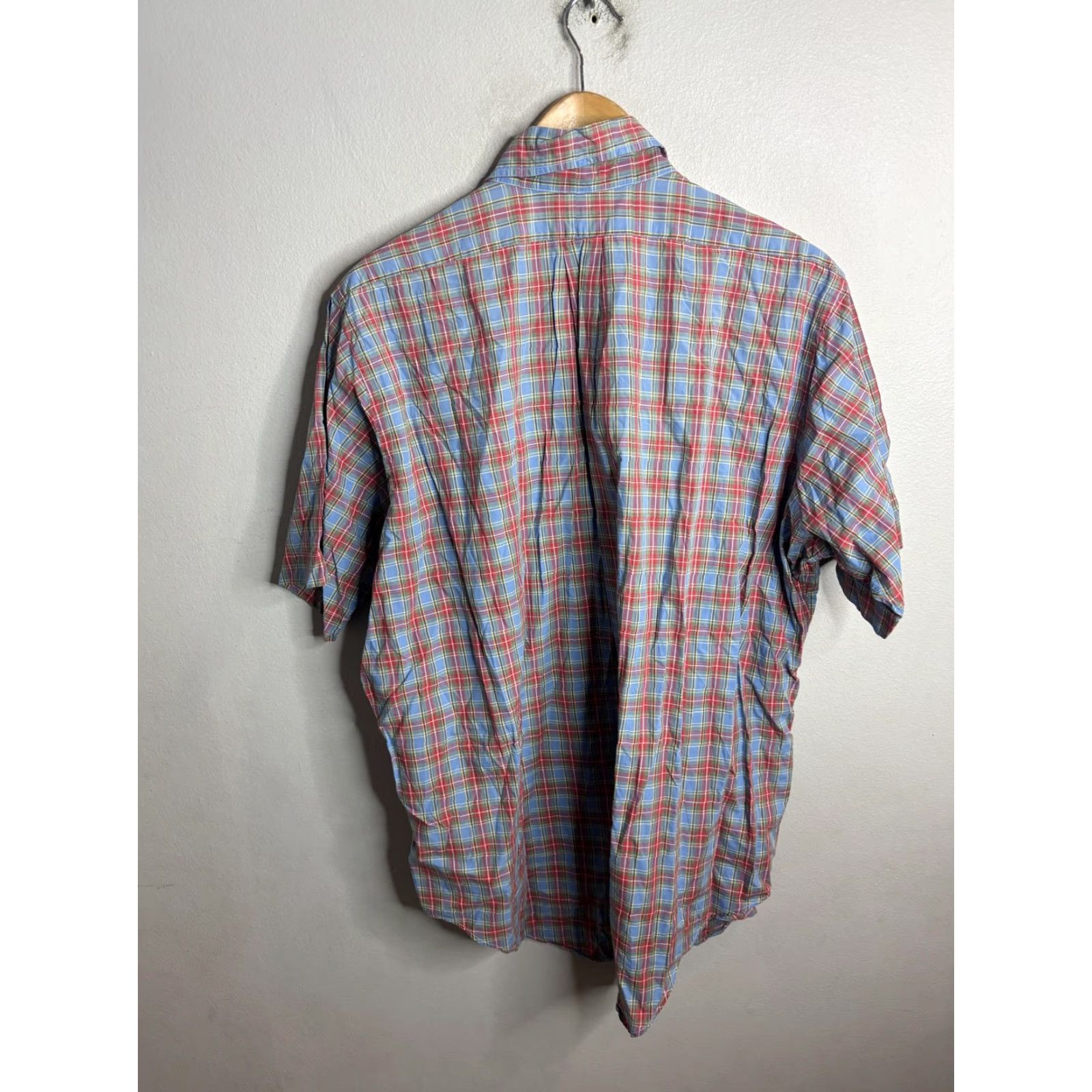Brooks Brothers Brooks Brothers Shirt Mens XL Blue Red Plaid Button-Down Short Sleeve Madras Size US XL / EU 56 / 4 - 4 Thumbnail