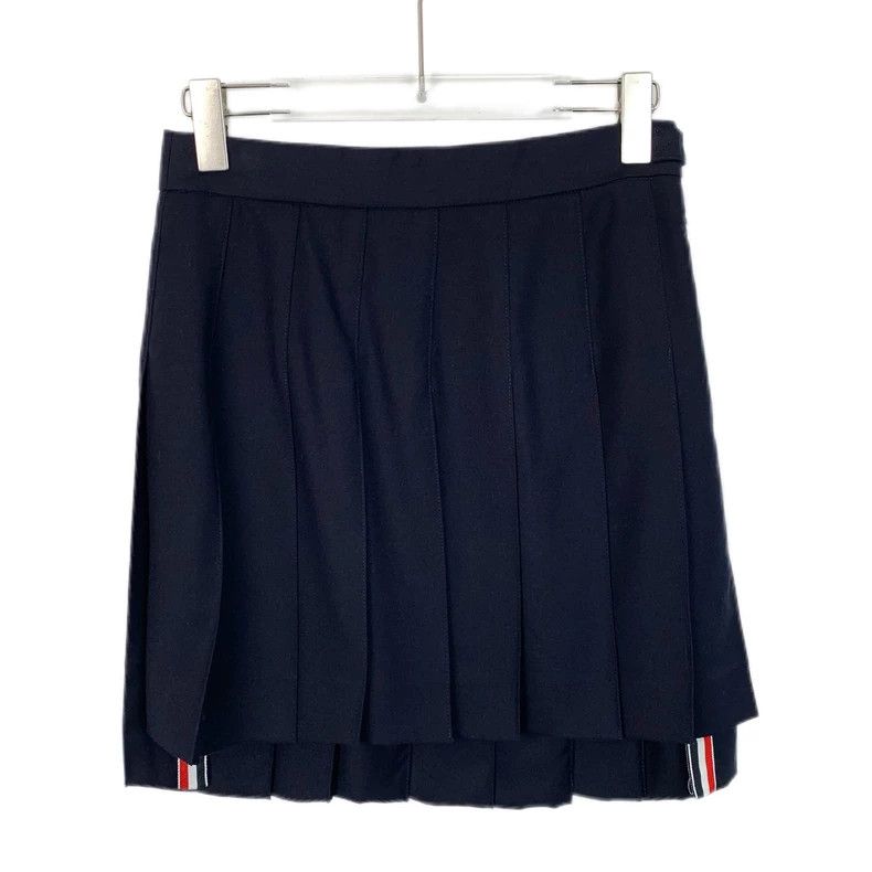 Thom Browne Thom Browne Pleated Wool Skirt in Dark Blue - dmc Size 38" / US 16 / IT 52 - 1 Thumbnail
