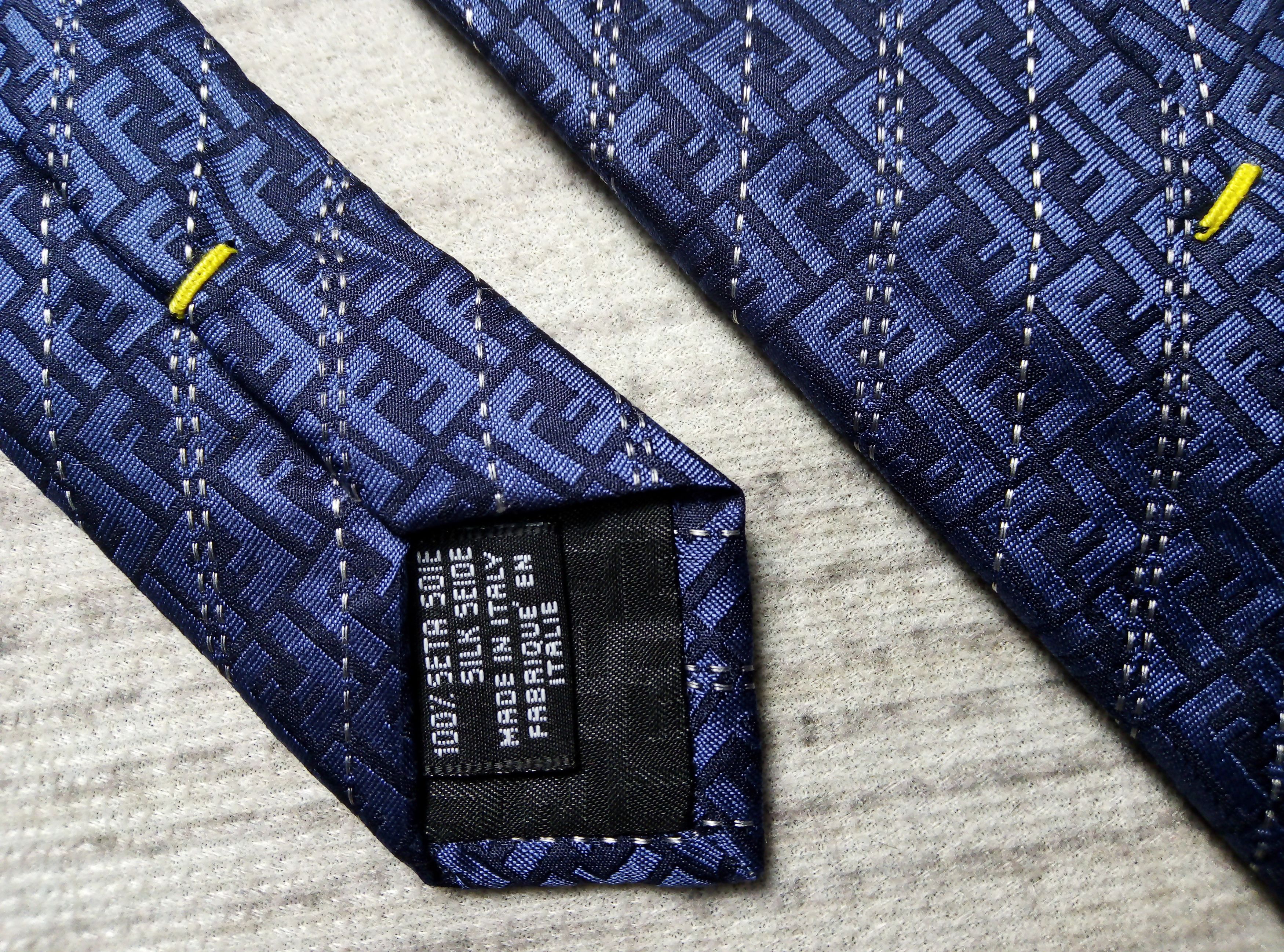 Fendi Italian Made Iconic Monogram Logo Silk Necktie Size ONE SIZE - 4 Thumbnail