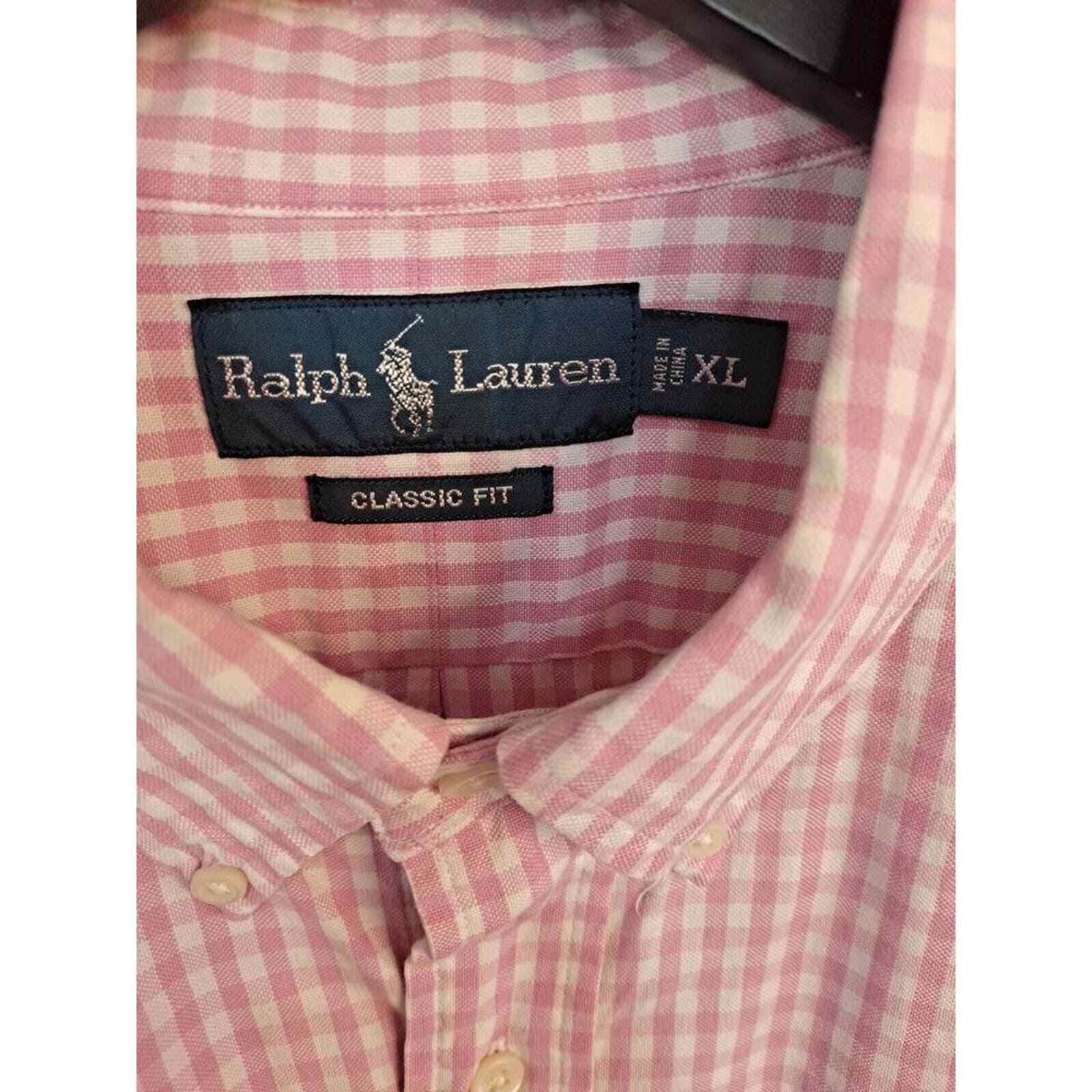 Ralph Lauren Ralph Lauren Custom Fit Pink and White Check Button Up Shirt Size US XL / EU 56 / 4 - 3 Thumbnail