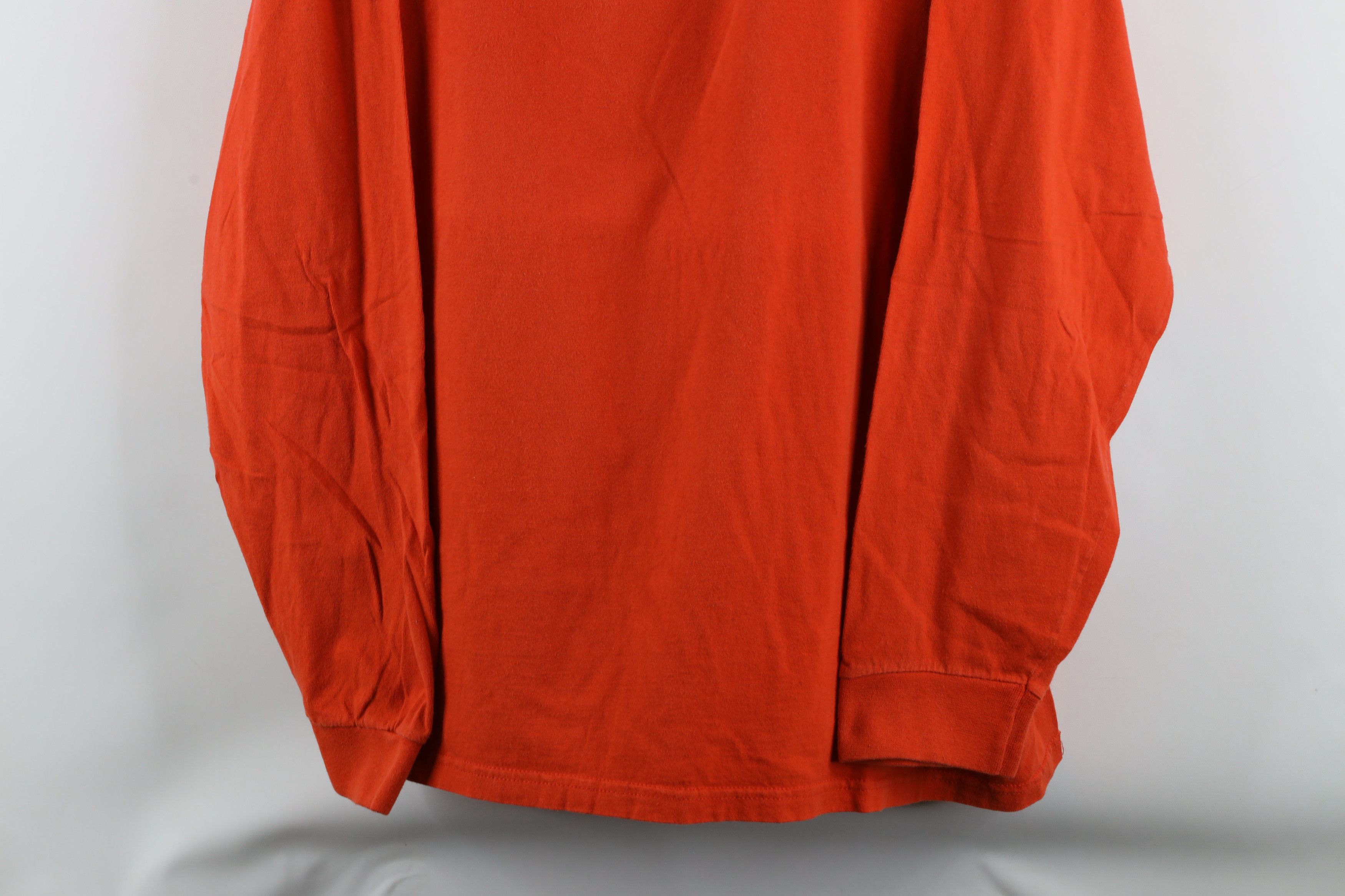 Nike × Vintage Vintage Nike Scott Mini Swoosh Long Sleeve T-Shirt Orange Size US XXL / EU 58 / 5 - 3 Thumbnail