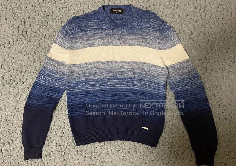 Dsquared2 DSquared2 Blue Striped Knit Sweater. Size US XS / EU 42 / 0 - 1 Thumbnail