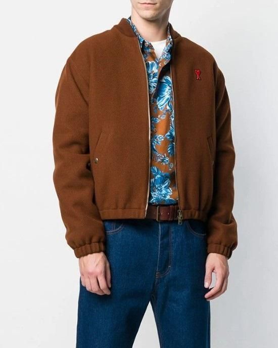 AMI Ami De Coeur Wool Bomber Jacket Size US S / EU 44-46 / 1 - 2 Thumbnail