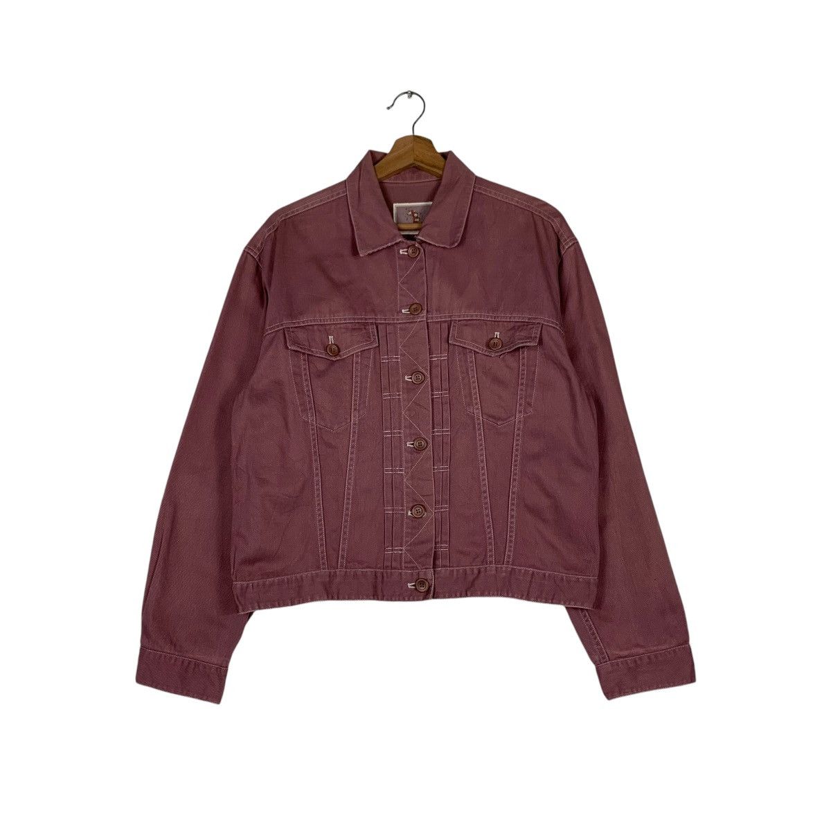 Japanese Brand KETTY Embroidery Big Logo Pink Jacket #1398-C63 Size M / US 6-8 / IT 42-44 - 3 Thumbnail